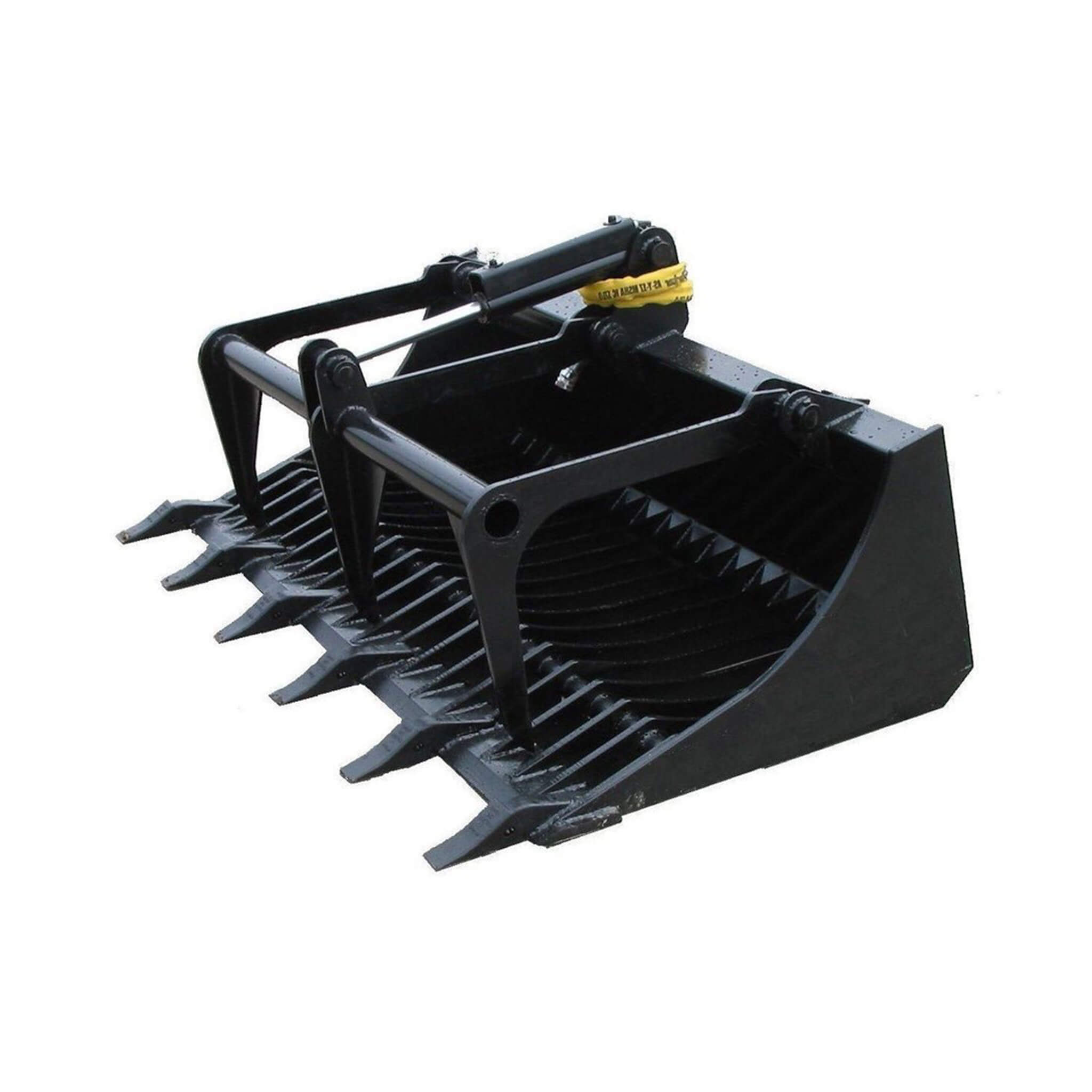 Heavy-Duty 66-Inch Rock Grapple Bucket Tractor Attachment With Tongs (SAK41697)
