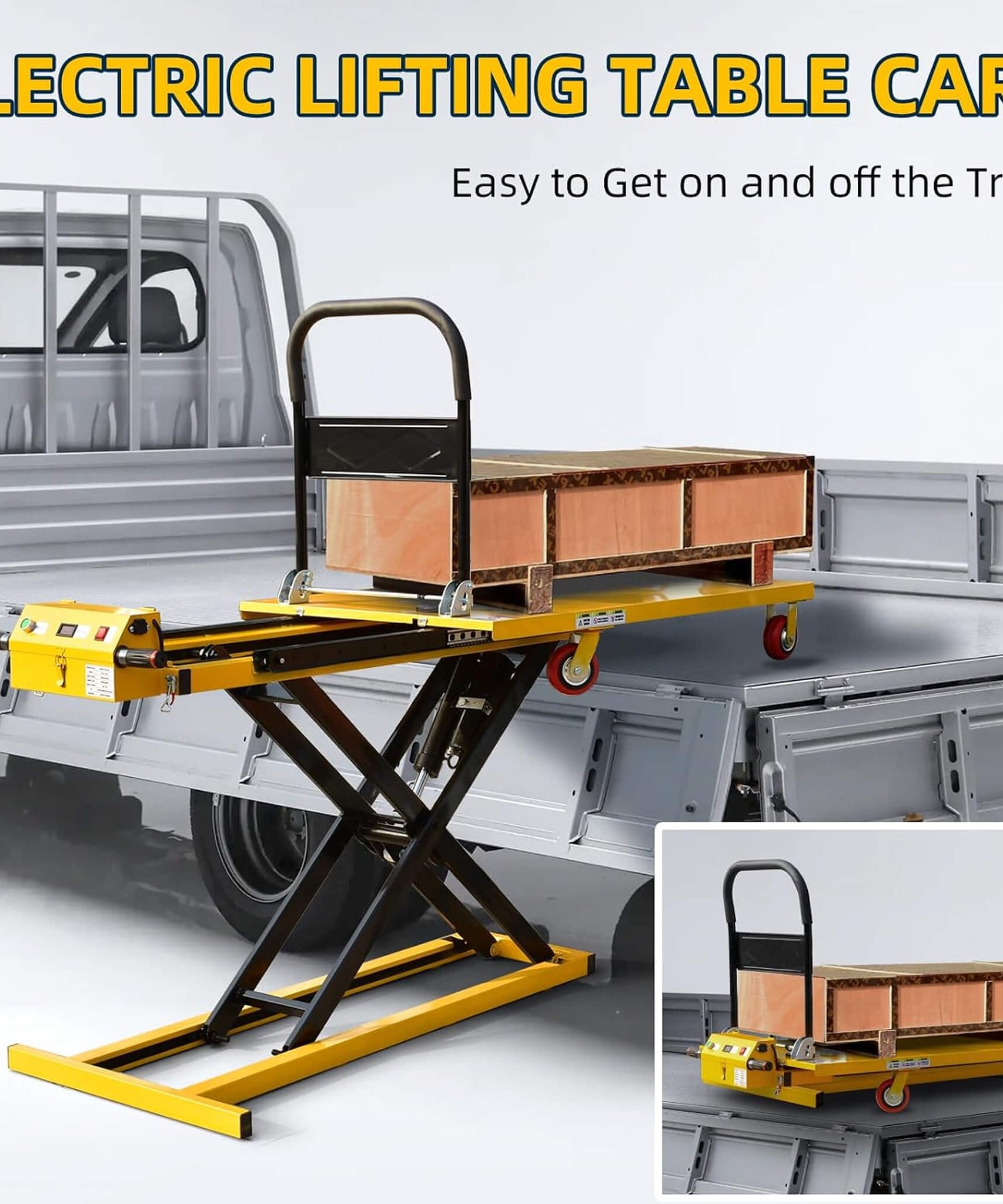 Heavy-Duty 660LBS Portable Electric Lift Table Handcart (SAK84613)