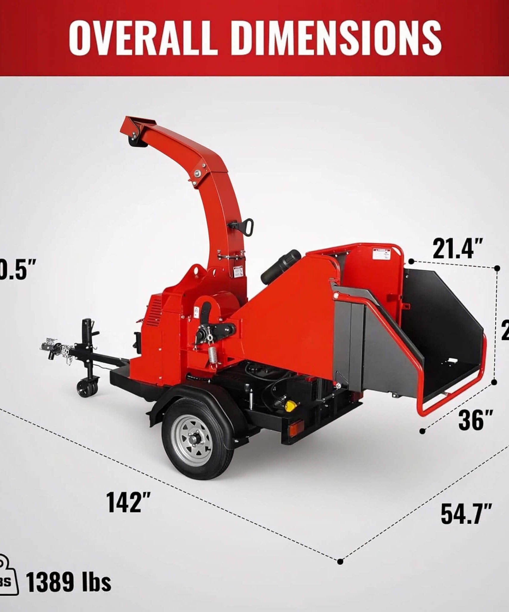 Heavy-Duty 7-Inch 750CC 25HP Hydraulic Feed Towable Electric Start Wood Chipper (SAK27190)