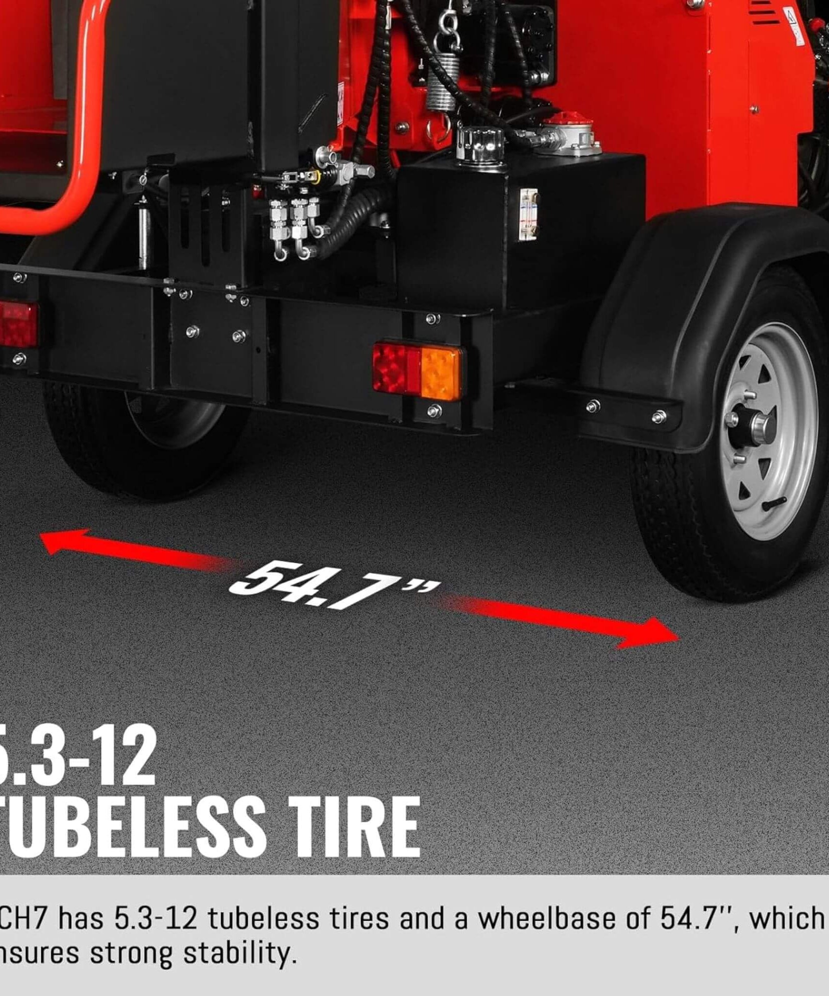 Heavy-Duty 7-Inch 750CC 25HP Hydraulic Feed Towable Electric Start Wood Chipper (SAK27190)