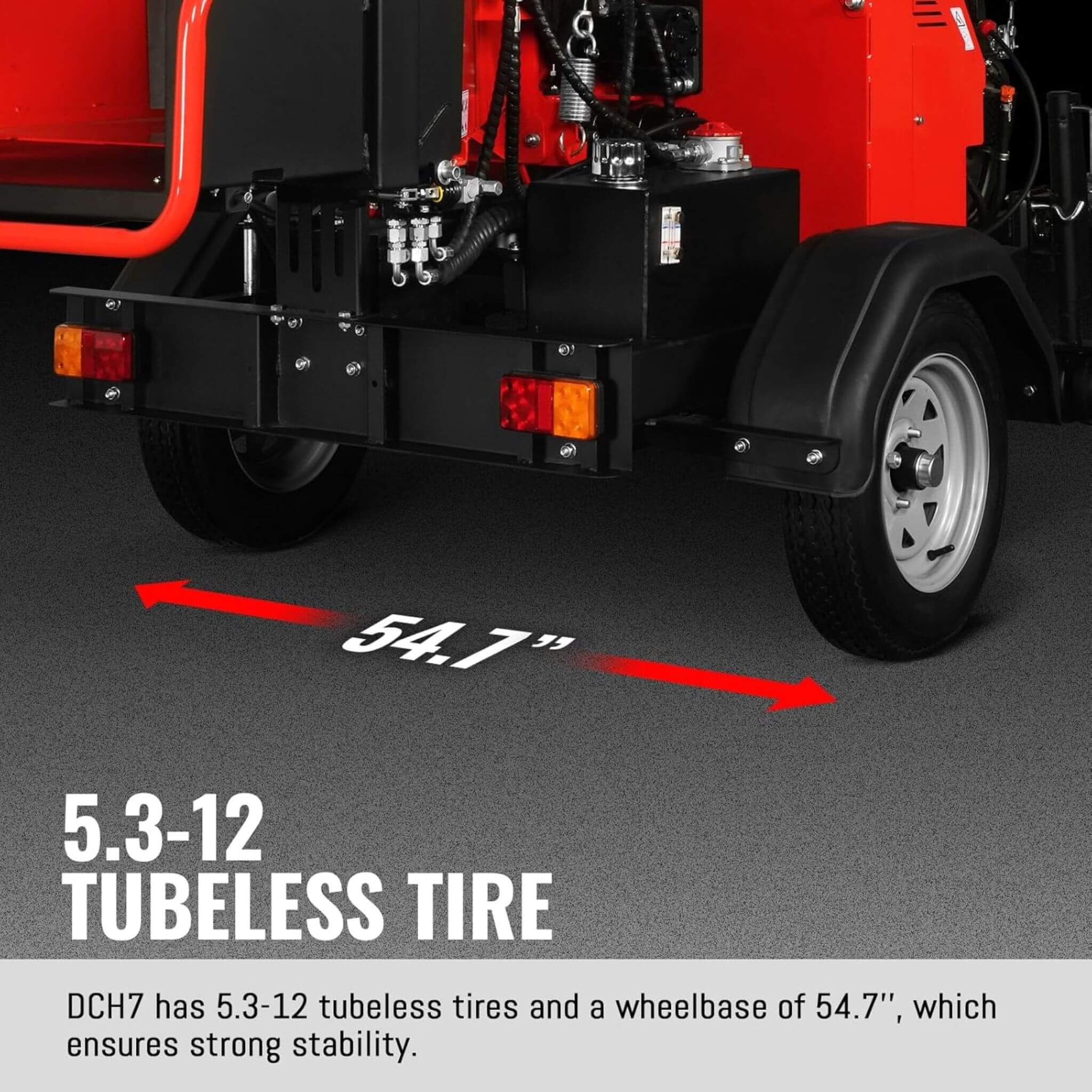 Heavy-Duty 7-Inch 750CC 25HP Hydraulic Feed Towable Electric Start Wood Chipper (SAK27190)