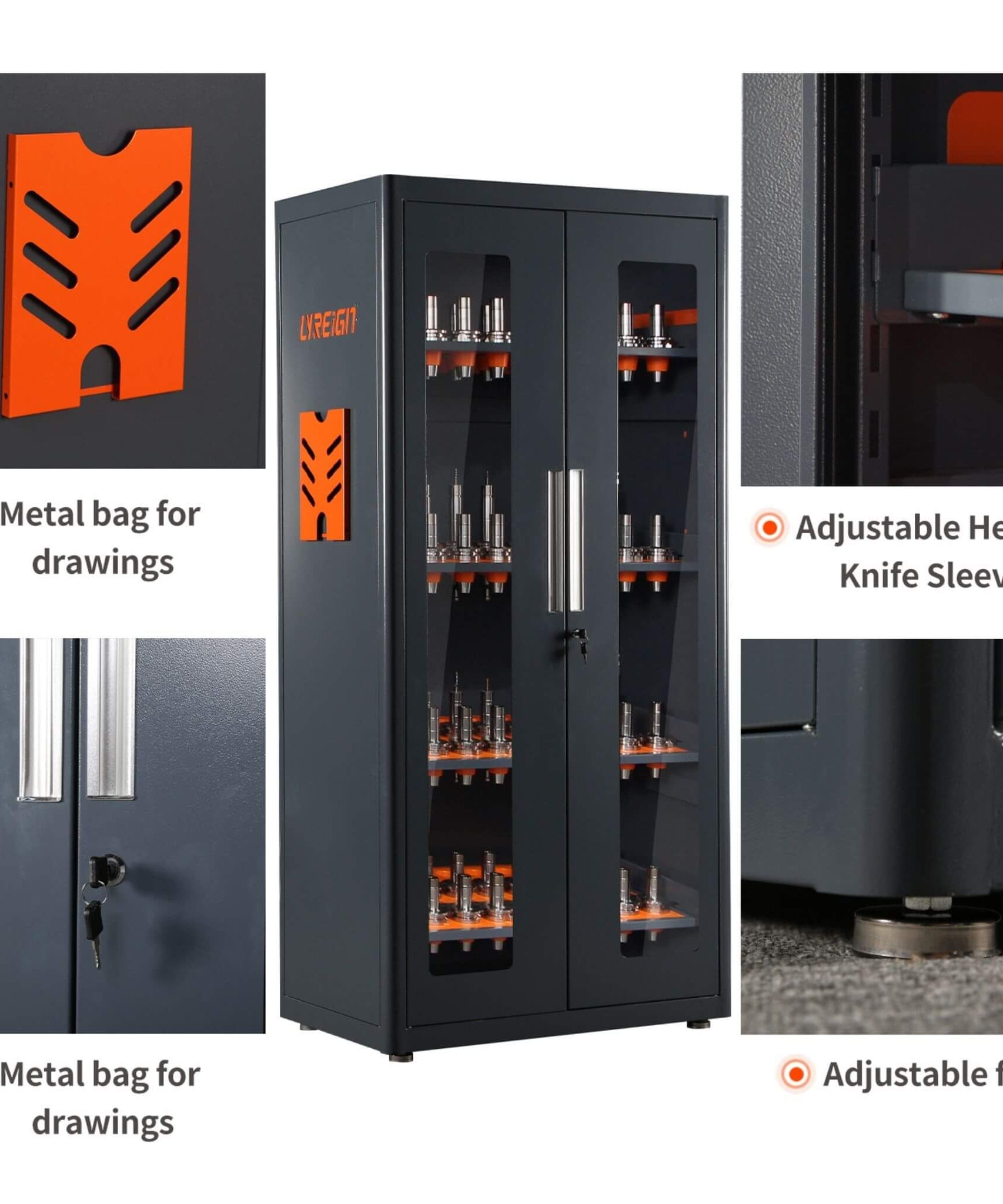 Heavy-Duty 72-Inch CNC Tool Cabinet For Garages, Workshops, And Repair Shops (SAK38240)