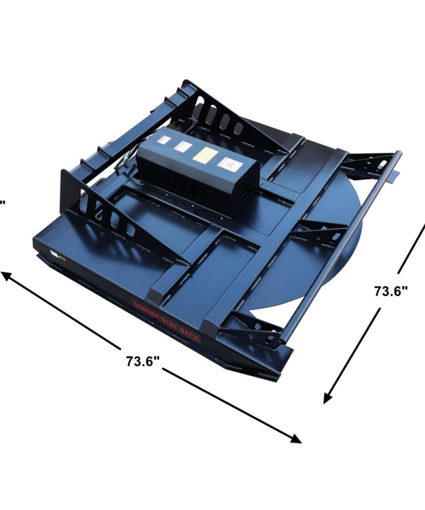 Heavy-Duty 72-Inch Hydraulic Brush Mower Skid Steer Attachment (SAK96502)