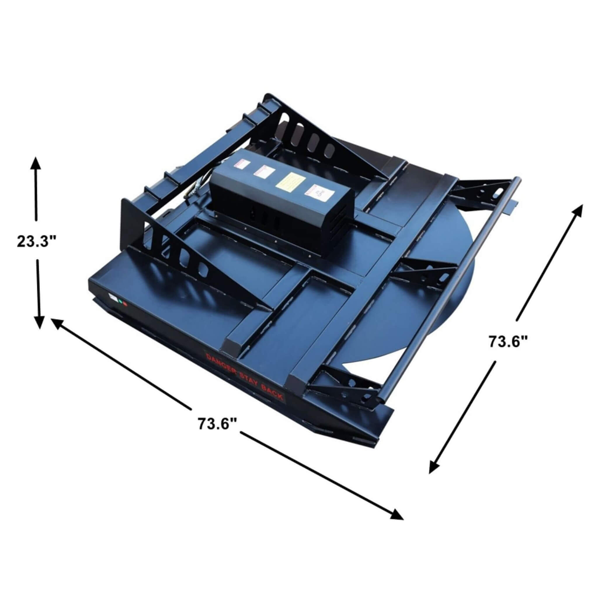 Heavy-Duty 72-Inch Hydraulic Brush Mower Skid Steer Attachment (SAK96502)