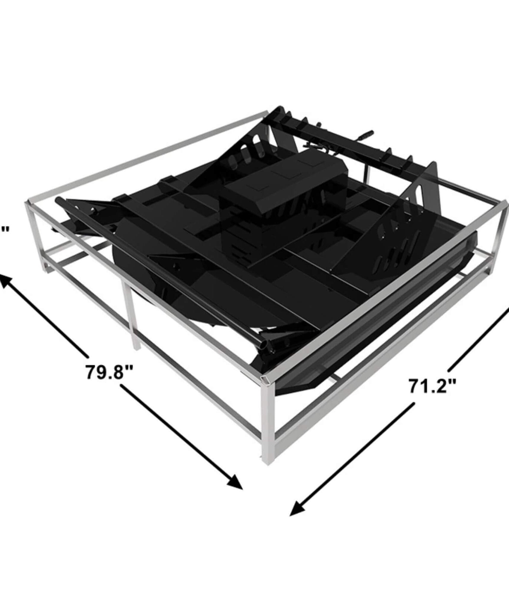 Heavy-Duty 72-Inch Hydraulic Brush Mower Skid Steer Attachment (SAK96502)