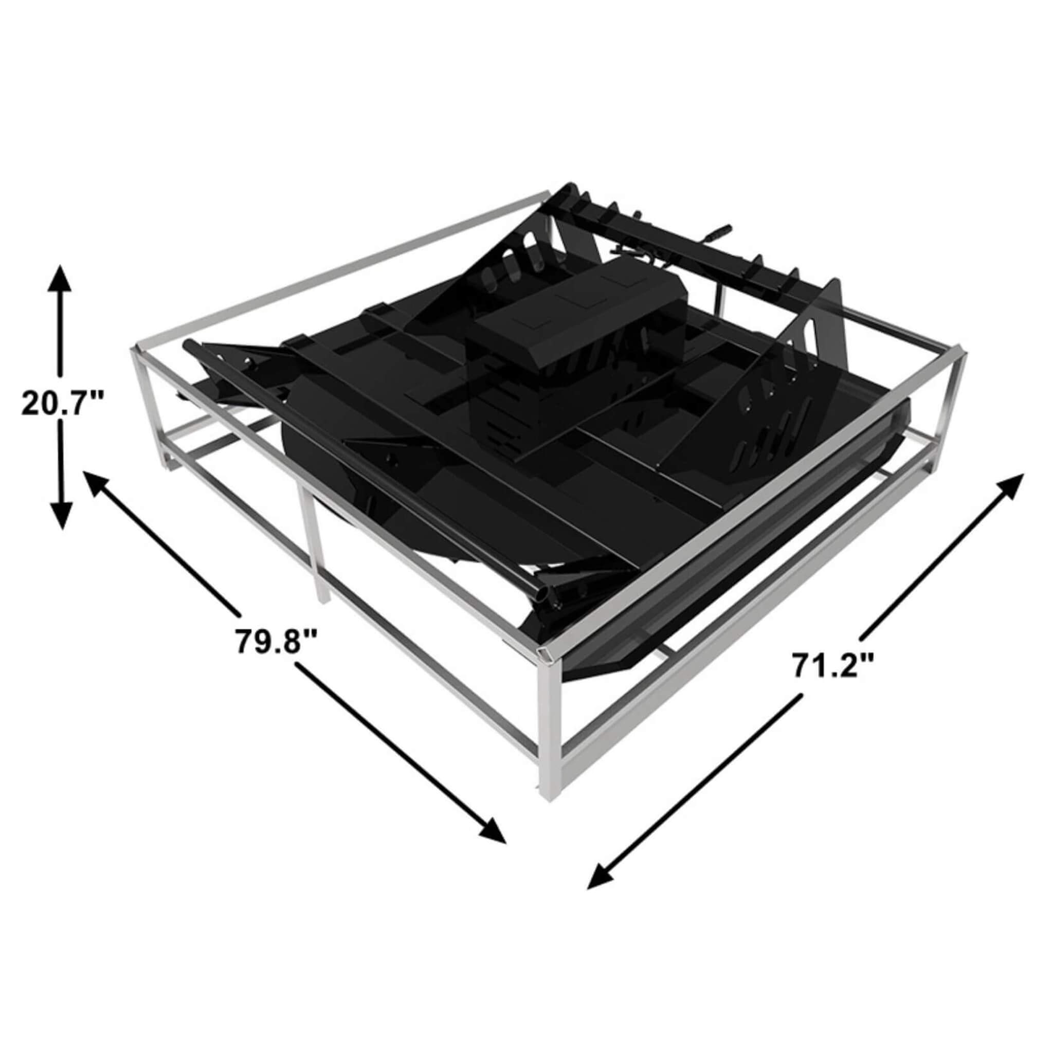 Heavy-Duty 72-Inch Hydraulic Brush Mower Skid Steer Attachment (SAK96502)