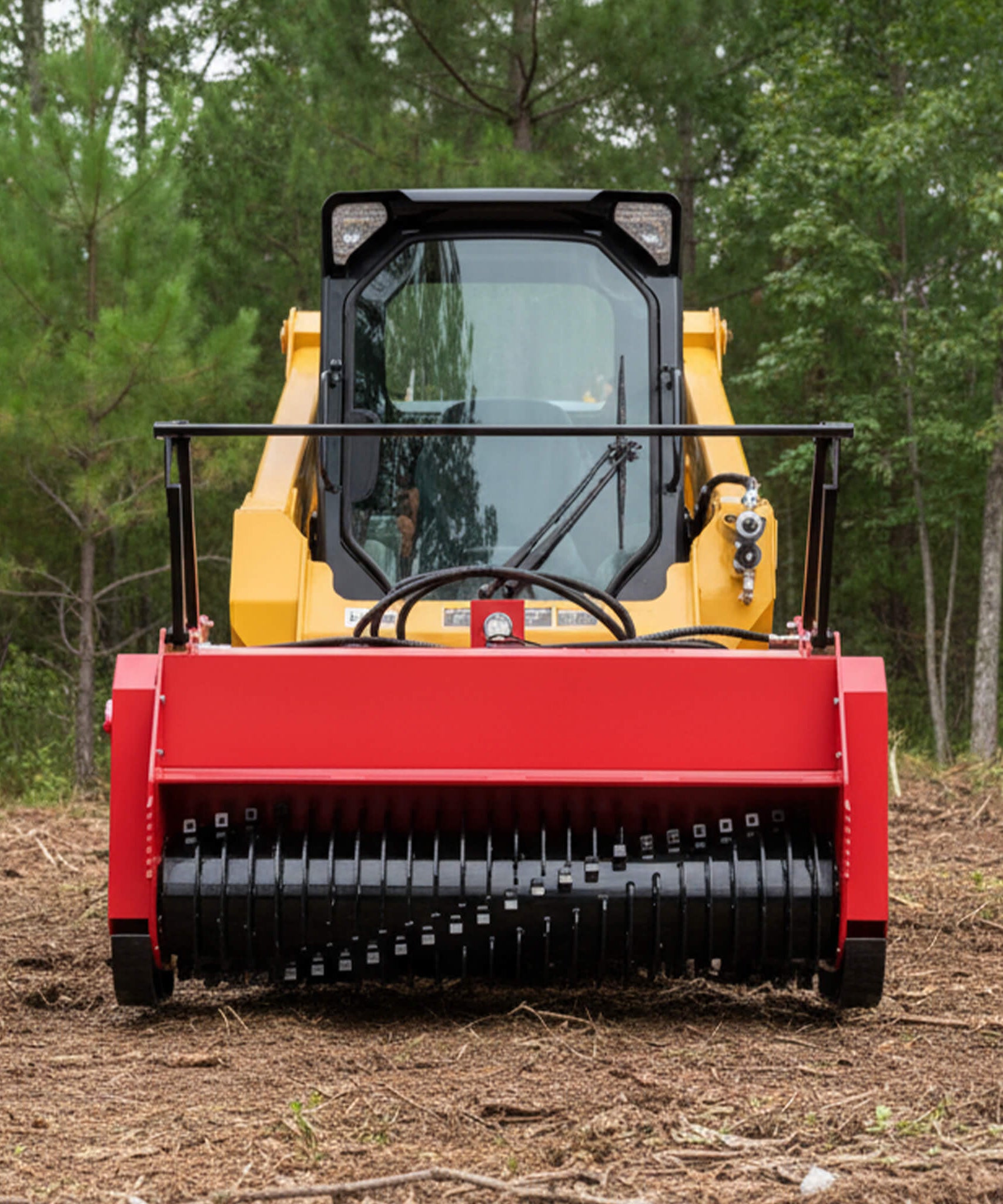 Heavy-Duty 72-Inch Hydraulic Forestry Mulcher Skid Steer Loader Attachment (SAK39168)
