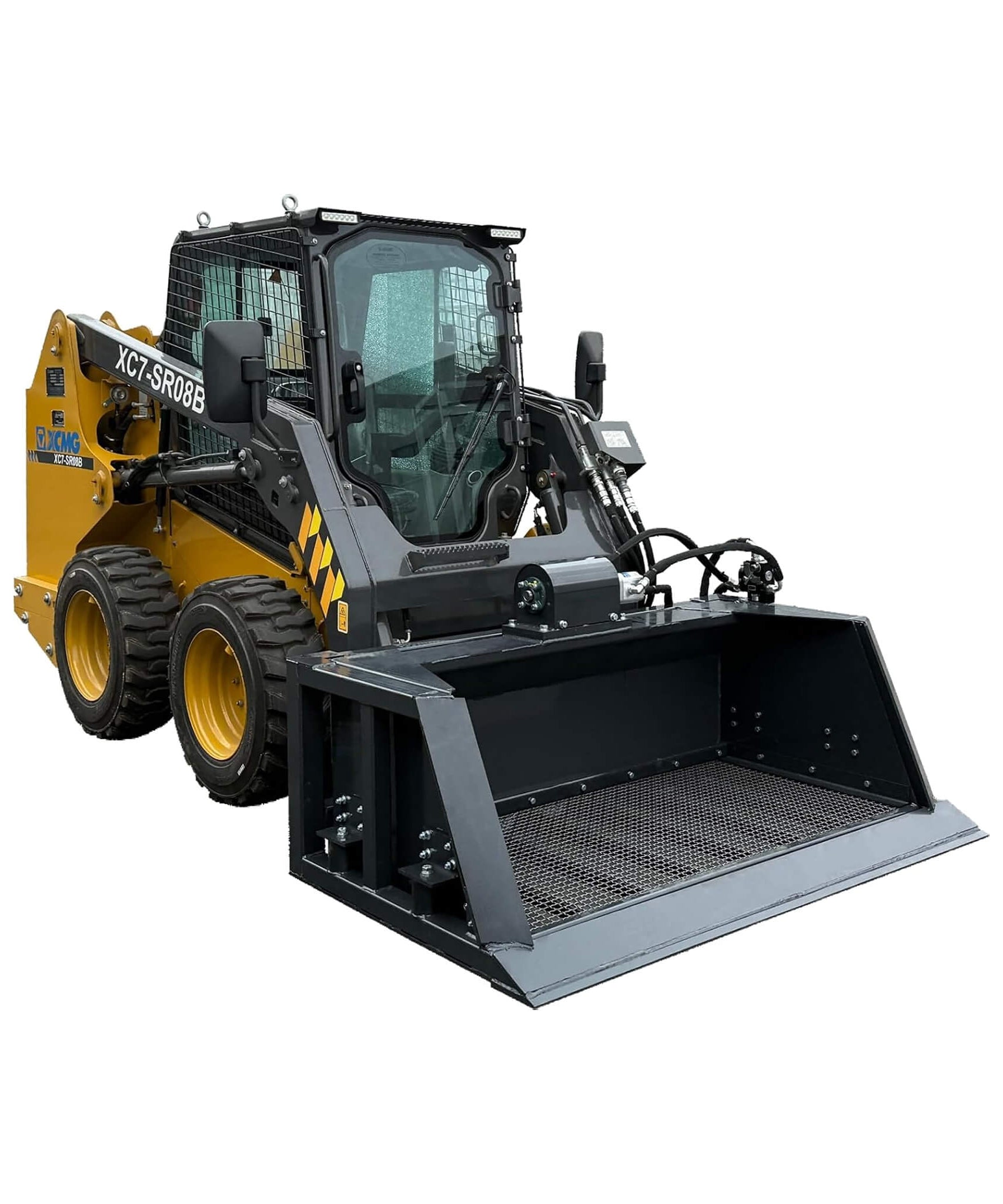 Heavy-Duty 72-Inch Hydraulic Screening Bucket Skid Steer Attachment (SAK14786)
