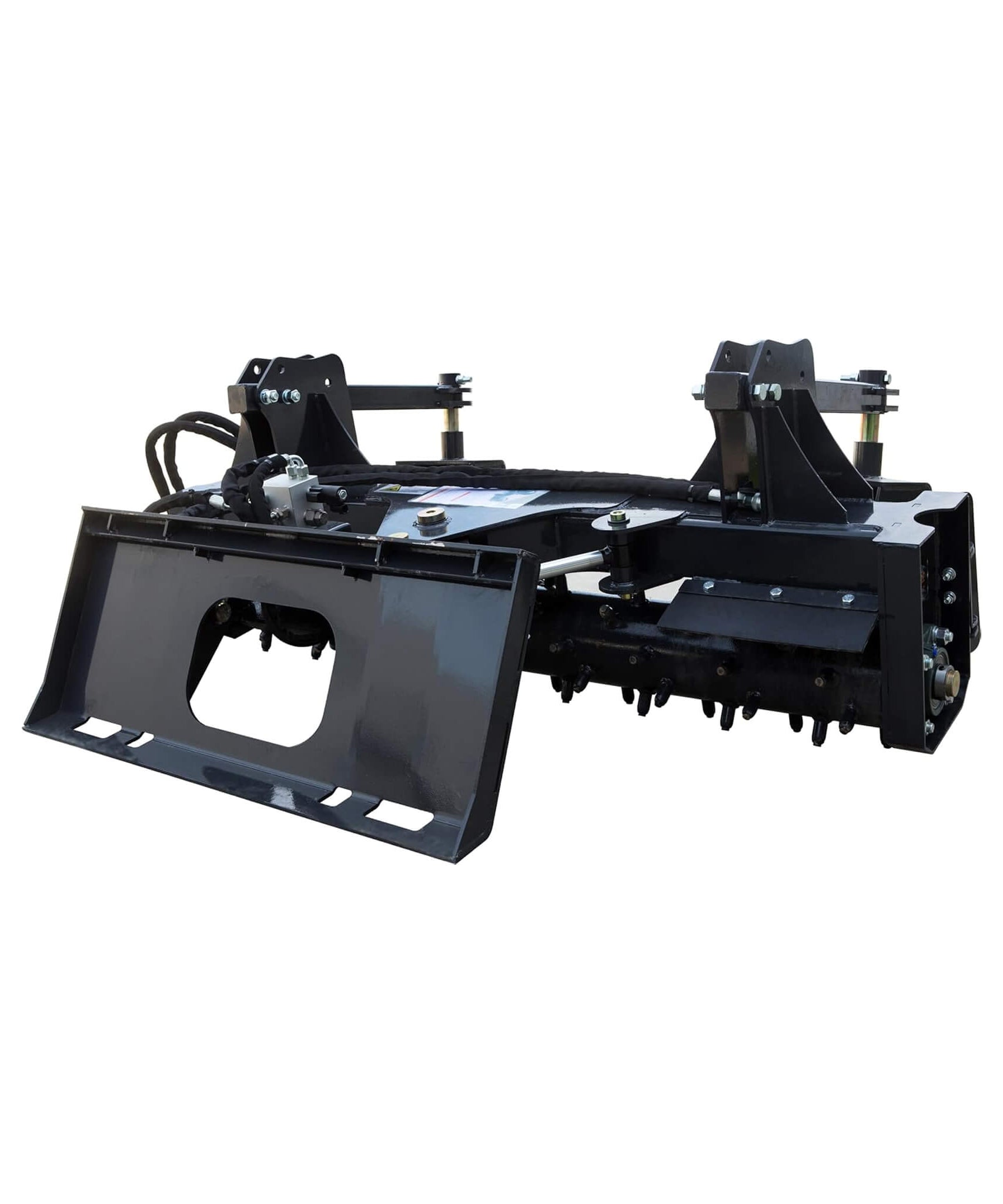 Heavy-Duty 72-Inch Hydraulic Soil Power Rake Skid Steer Attachment (SAK41827)