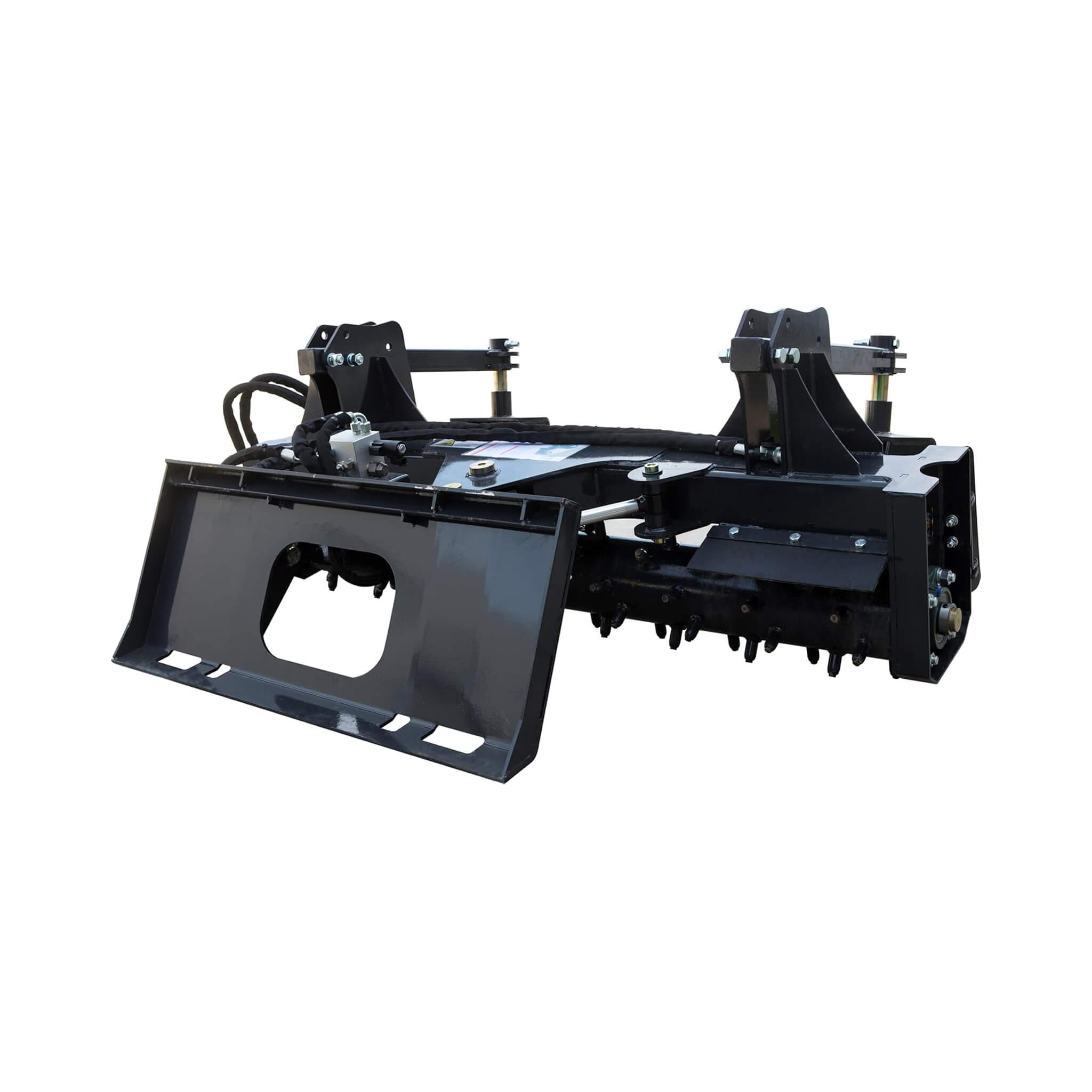 Heavy-Duty 72-Inch Hydraulic Soil Power Rake Skid Steer Attachment (SAK41827)