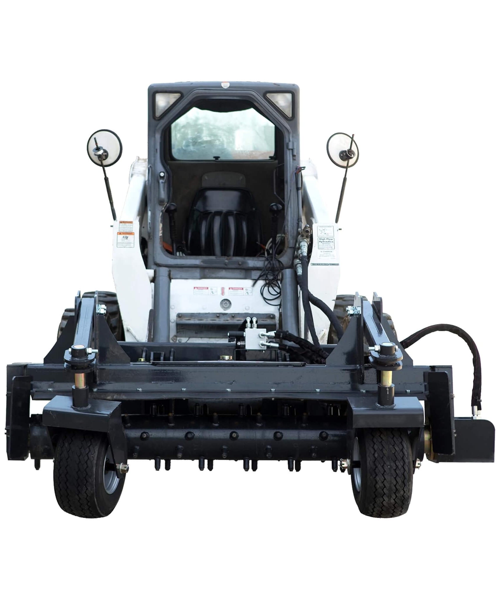 Heavy-Duty 72-Inch Hydraulic Soil Power Rake Skid Steer Attachment (SAK41827)