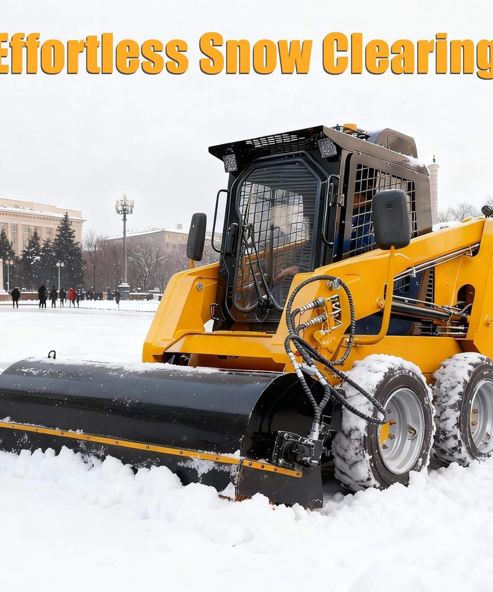 Heavy-Duty 72-Inch Industrial Skid Steer Sweeper Attachment (SAK87013)