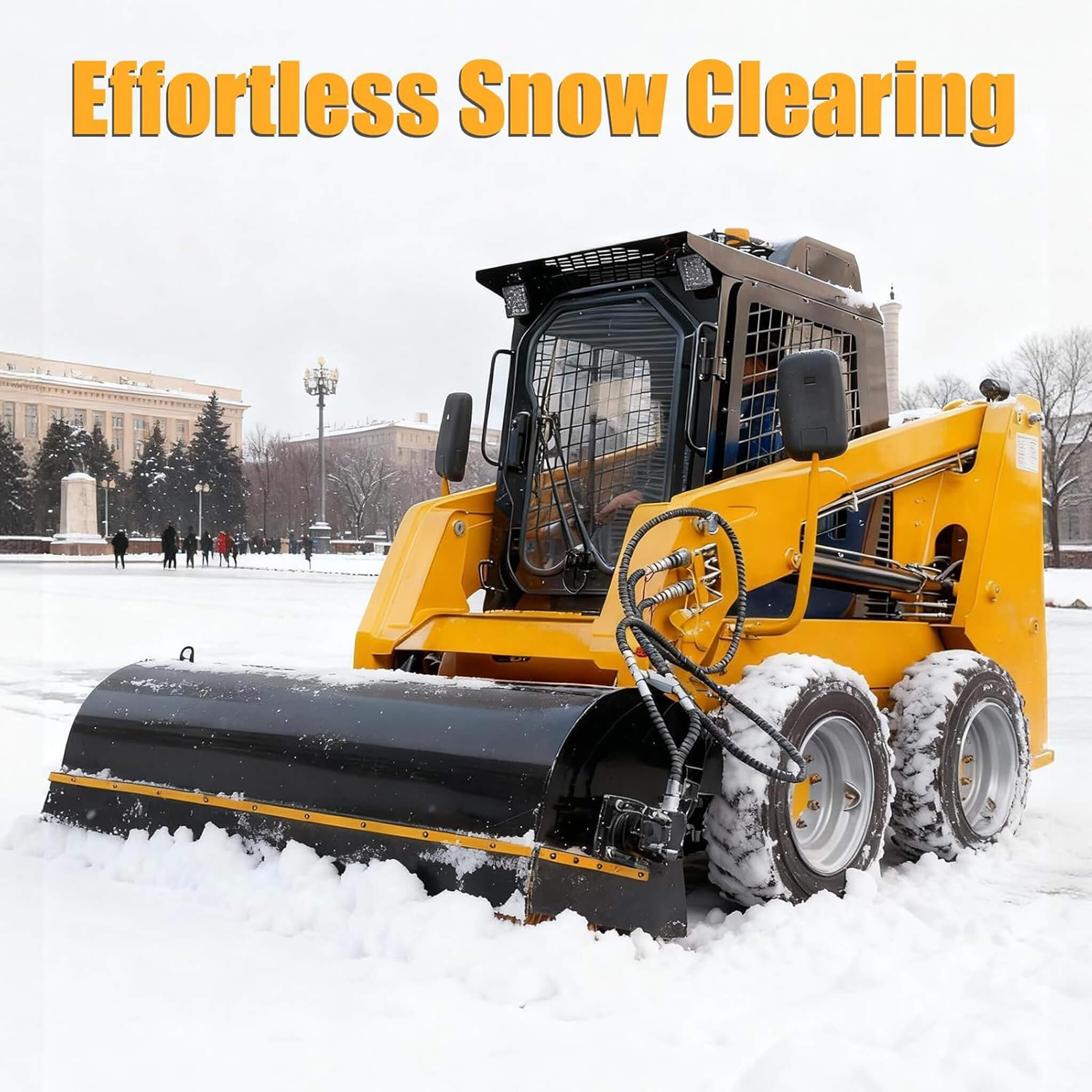 Heavy-Duty 72-Inch Industrial Skid Steer Sweeper Attachment (SAK87013)