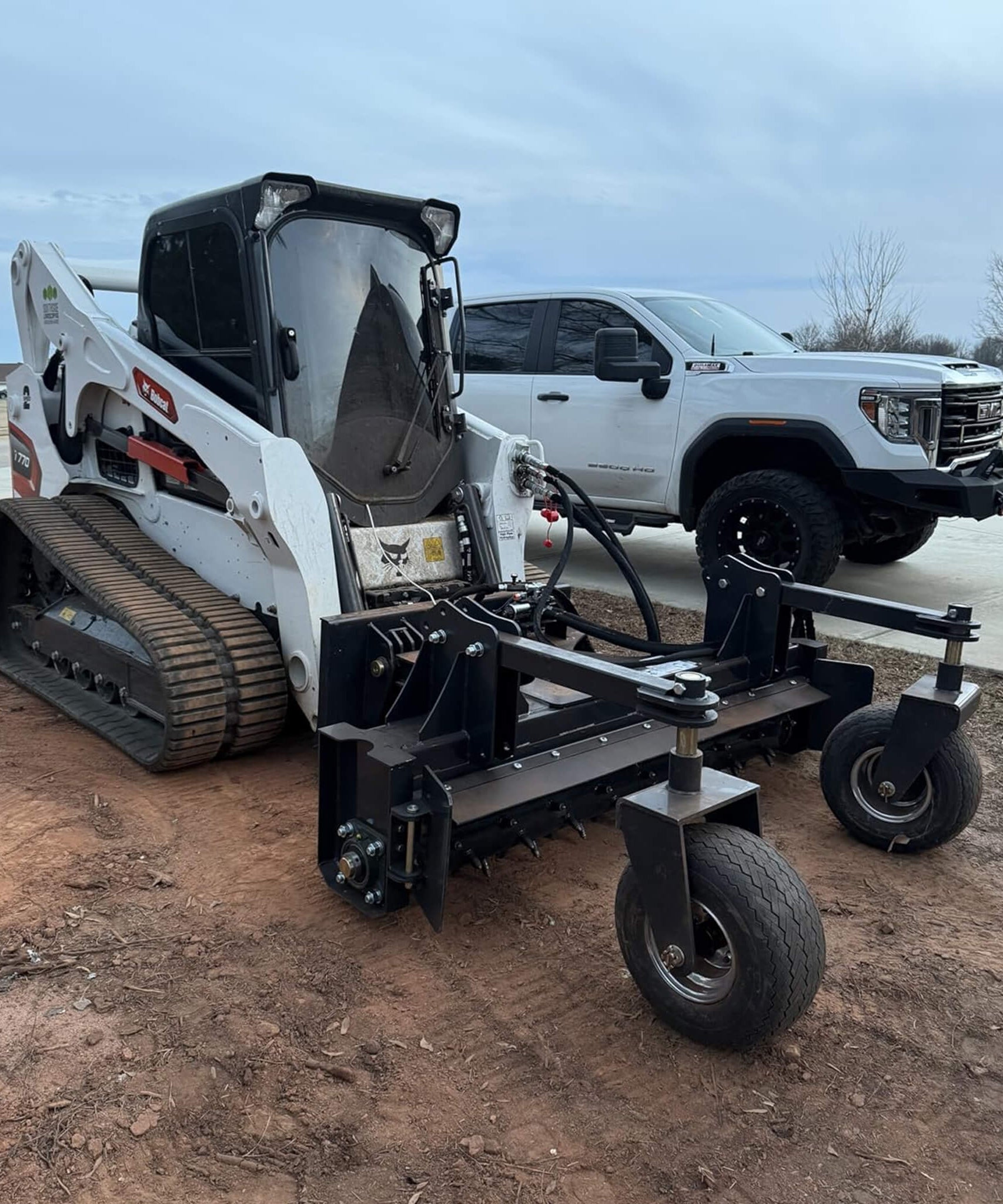 Heavy-Duty 72-Inch Industrial Soil Power Rake Skid Steer Attachment (SAK63905)