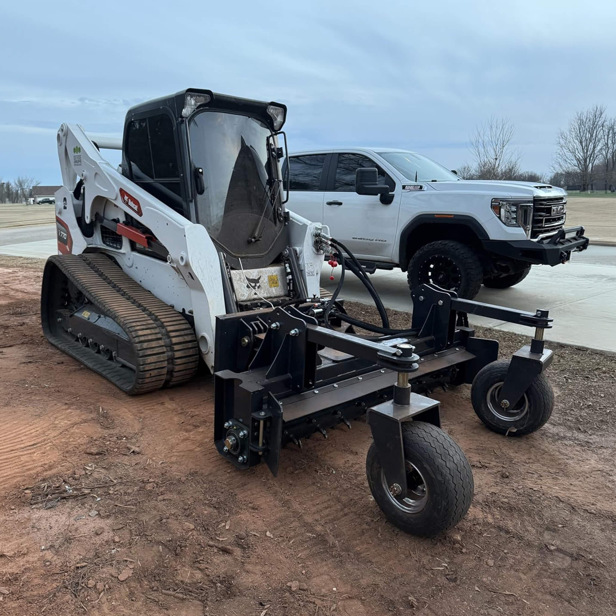 Heavy-Duty 72-Inch Industrial Soil Power Rake Skid Steer Attachment (SAK63905)