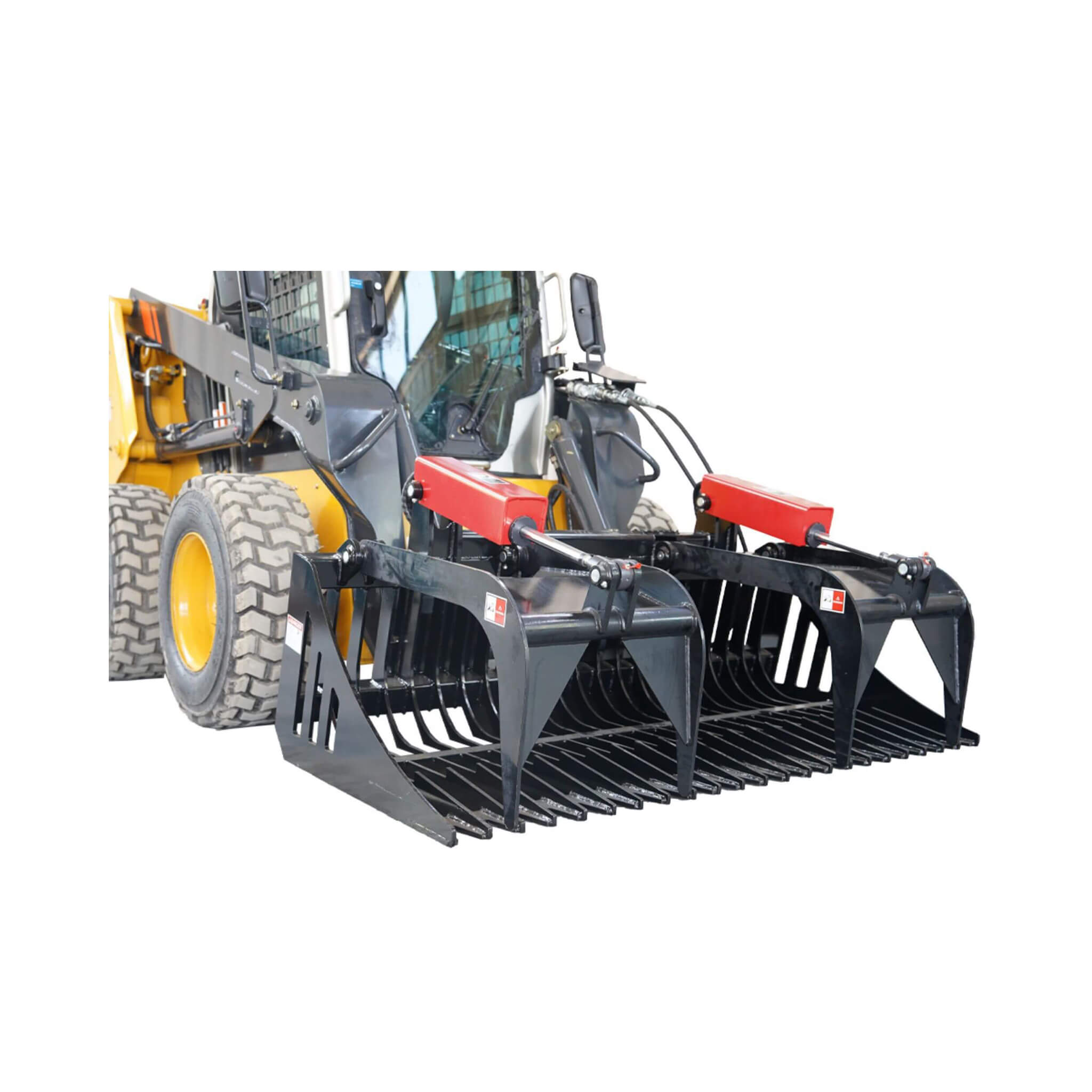 Heavy-Duty 72-Inch Rock Grapple Bucket Skid Steer Attachment With Quick Attach (SAK85019)