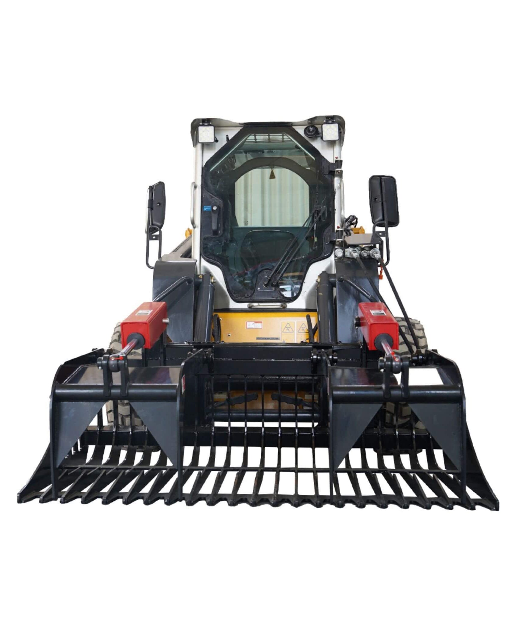 Heavy-Duty 72-Inch Rock Grapple Bucket Skid Steer Attachment With Quick Attach (SAK85019)