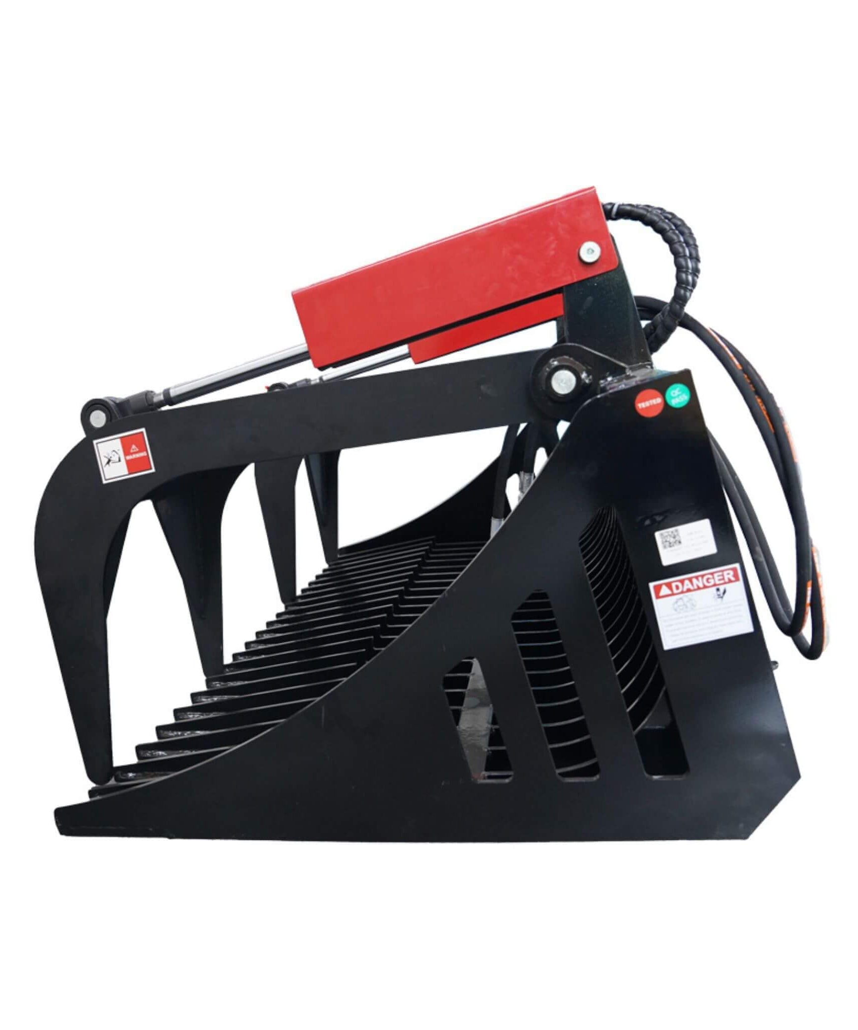 Heavy-Duty 72-Inch Rock Grapple Bucket Skid Steer Attachment With Quick Attach (SAK85019)