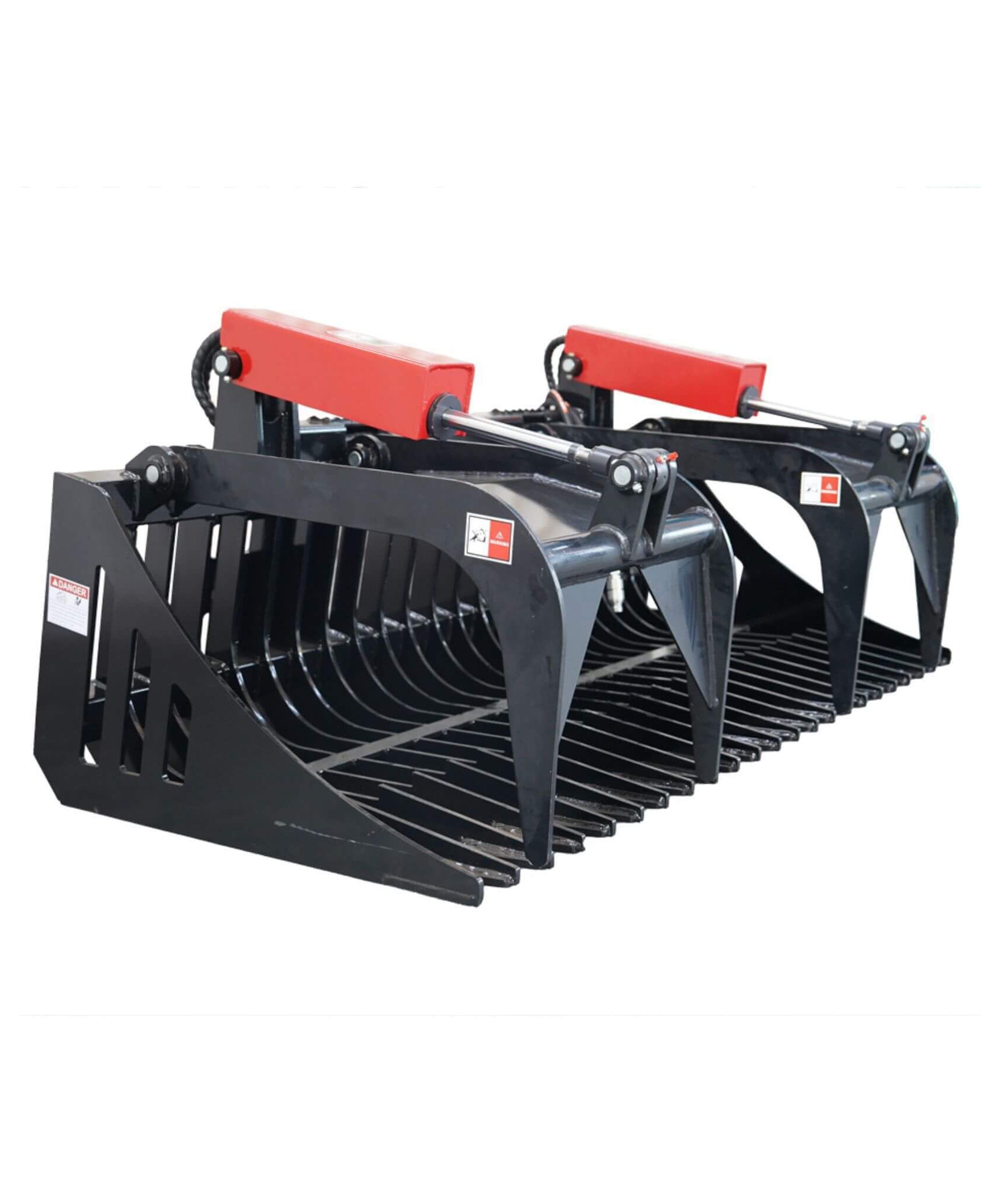 Heavy-Duty 72-Inch Rock Grapple Bucket Skid Steer Attachment With Quick Attach (SAK85019)
