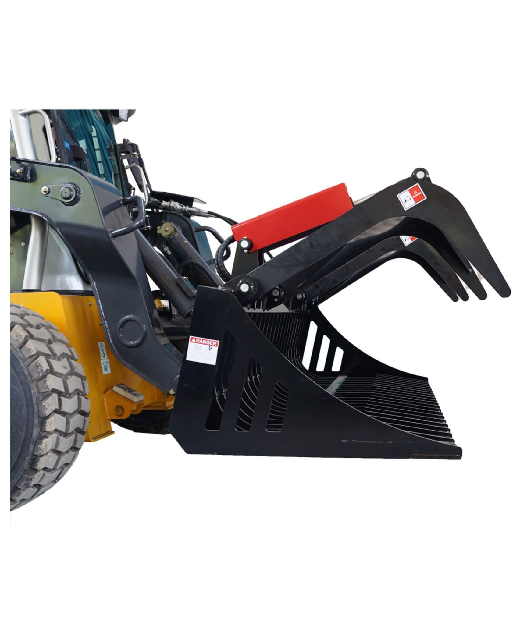 Heavy-Duty 72-Inch Rock Grapple Bucket Skid Steer Attachment With Quick Attach (SAK85019)