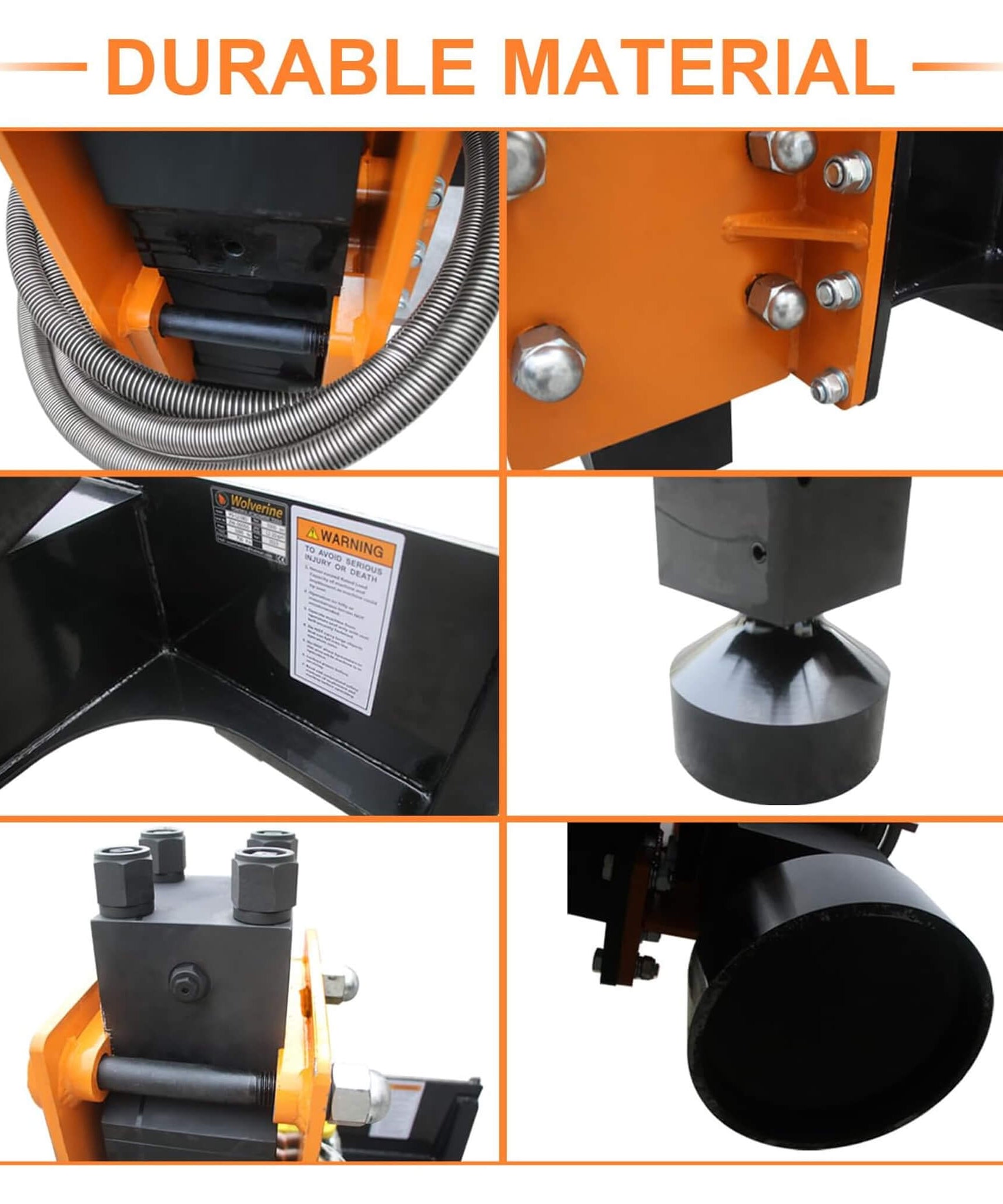 Heavy-Duty 750 FT-LB Hydraulic Skid Steer Pile Hammer Attachment (SAK59134)