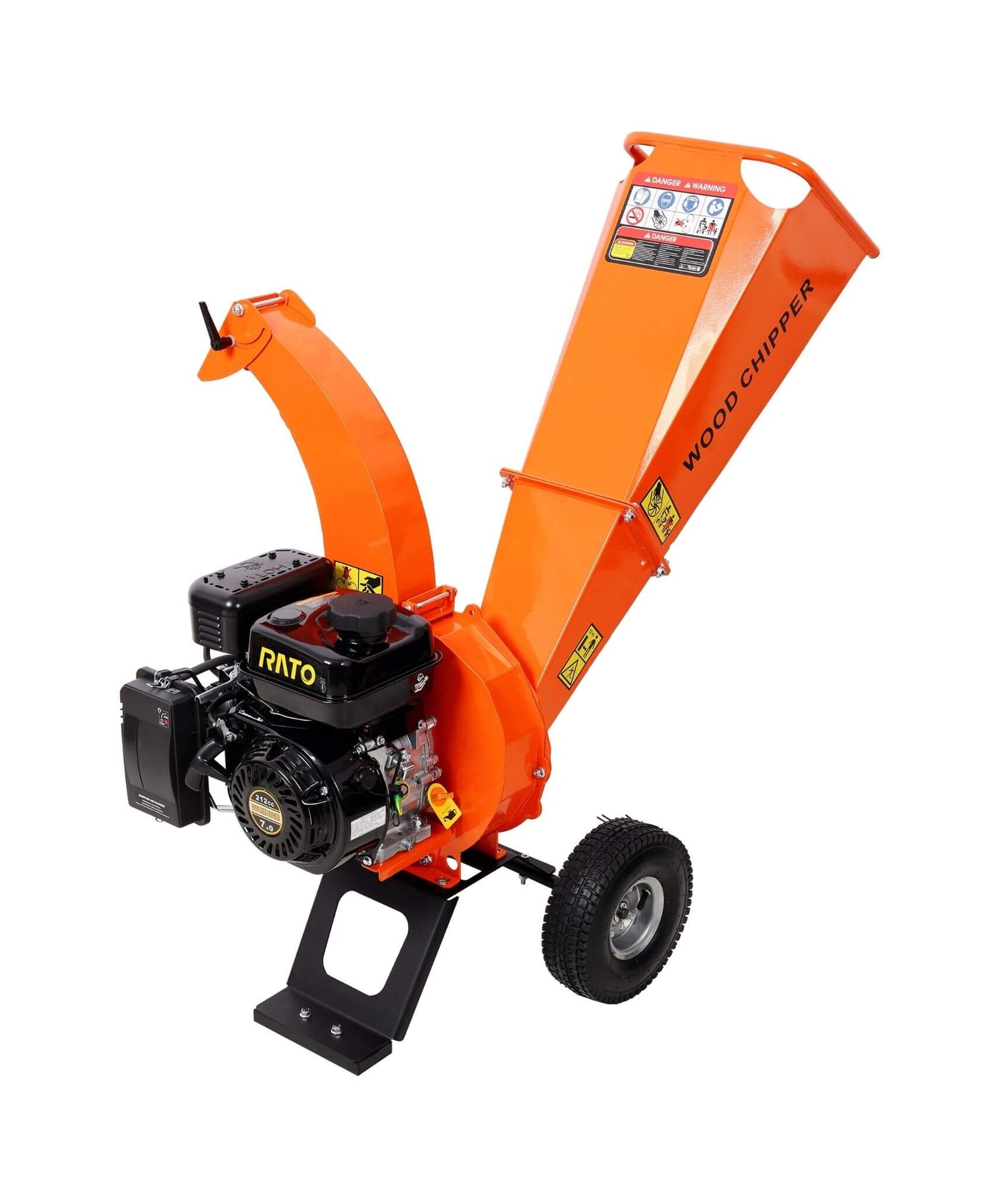 Heavy-Duty 7HP 212CC Gas Wood Chipper Shredder Mulcher (SAK59184)
