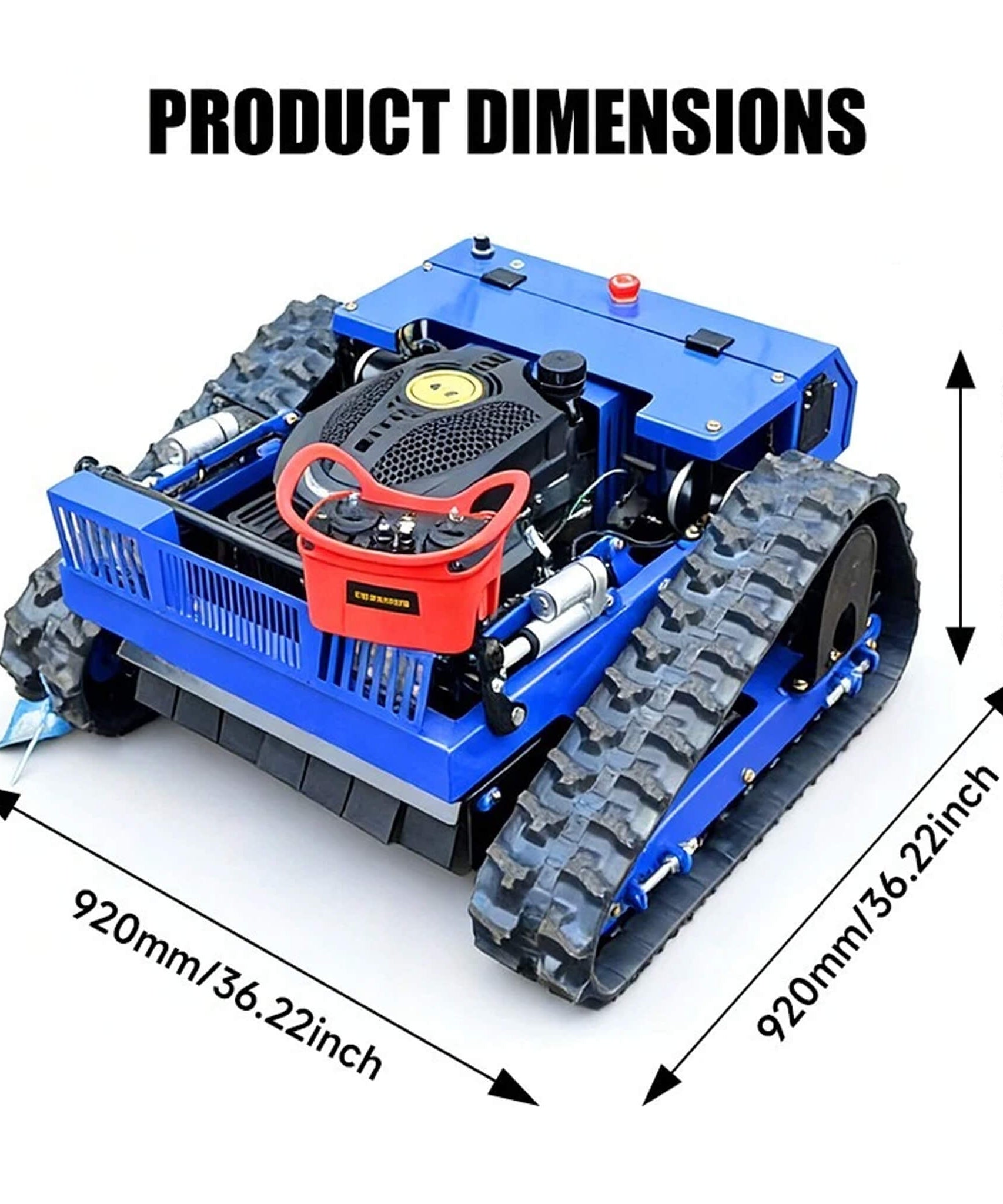 Heavy-Duty 7HP Commercial Remote-Controlled Tracked Gasoline Lawn Mower (SAK94270)