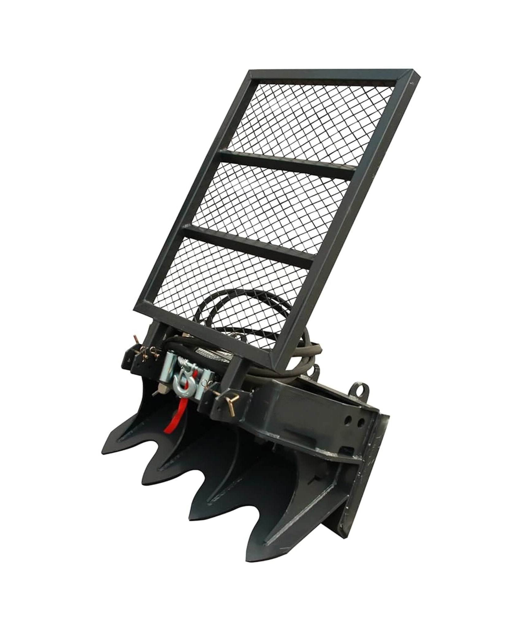 Heavy-Duty 7.5T Forestry Logging Winch Skid Steer Attachment With 100FT Steel Cable (SAK63902)