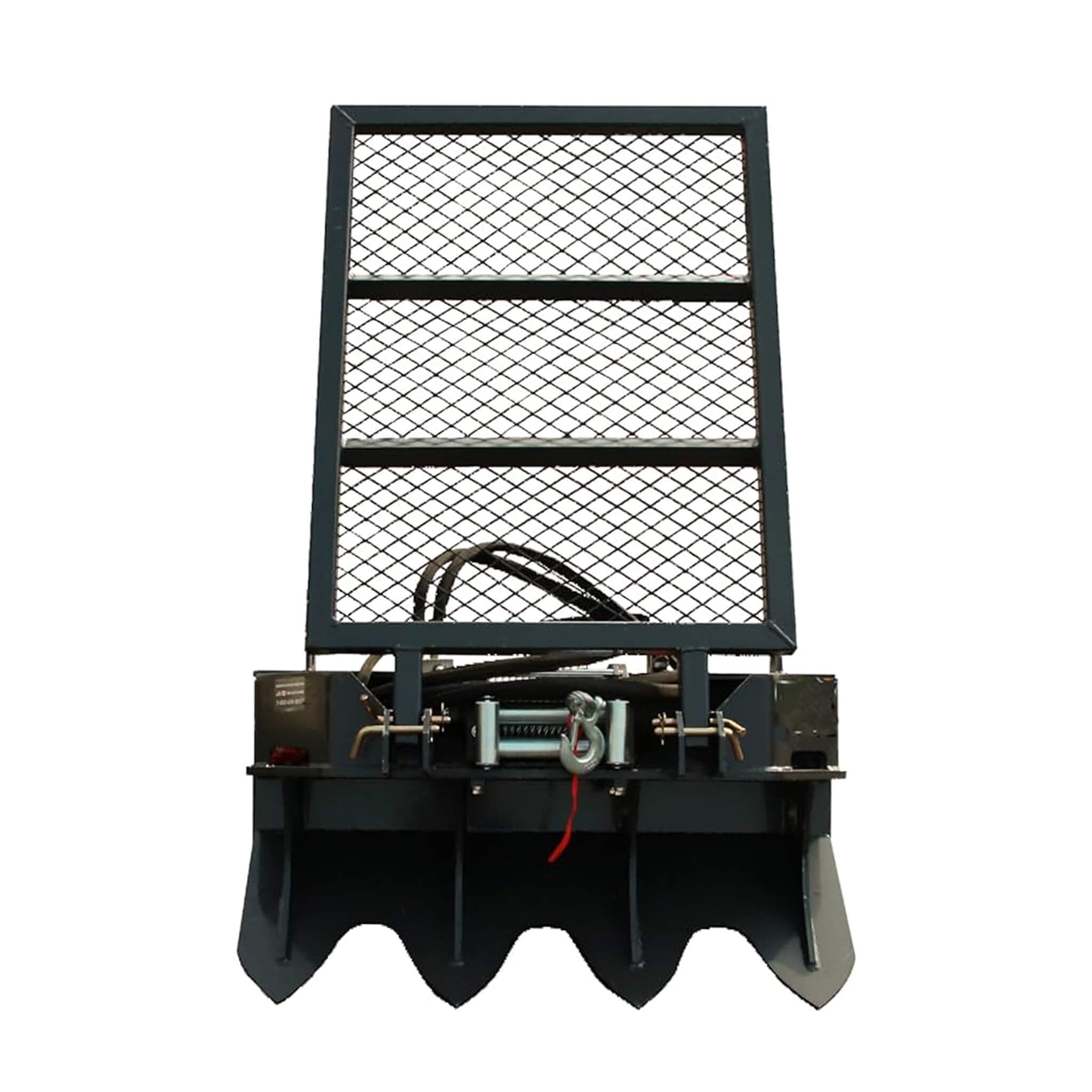 Heavy-Duty 7.5T Forestry Logging Winch Skid Steer Attachment With 100FT Steel Cable (SAK63902)
