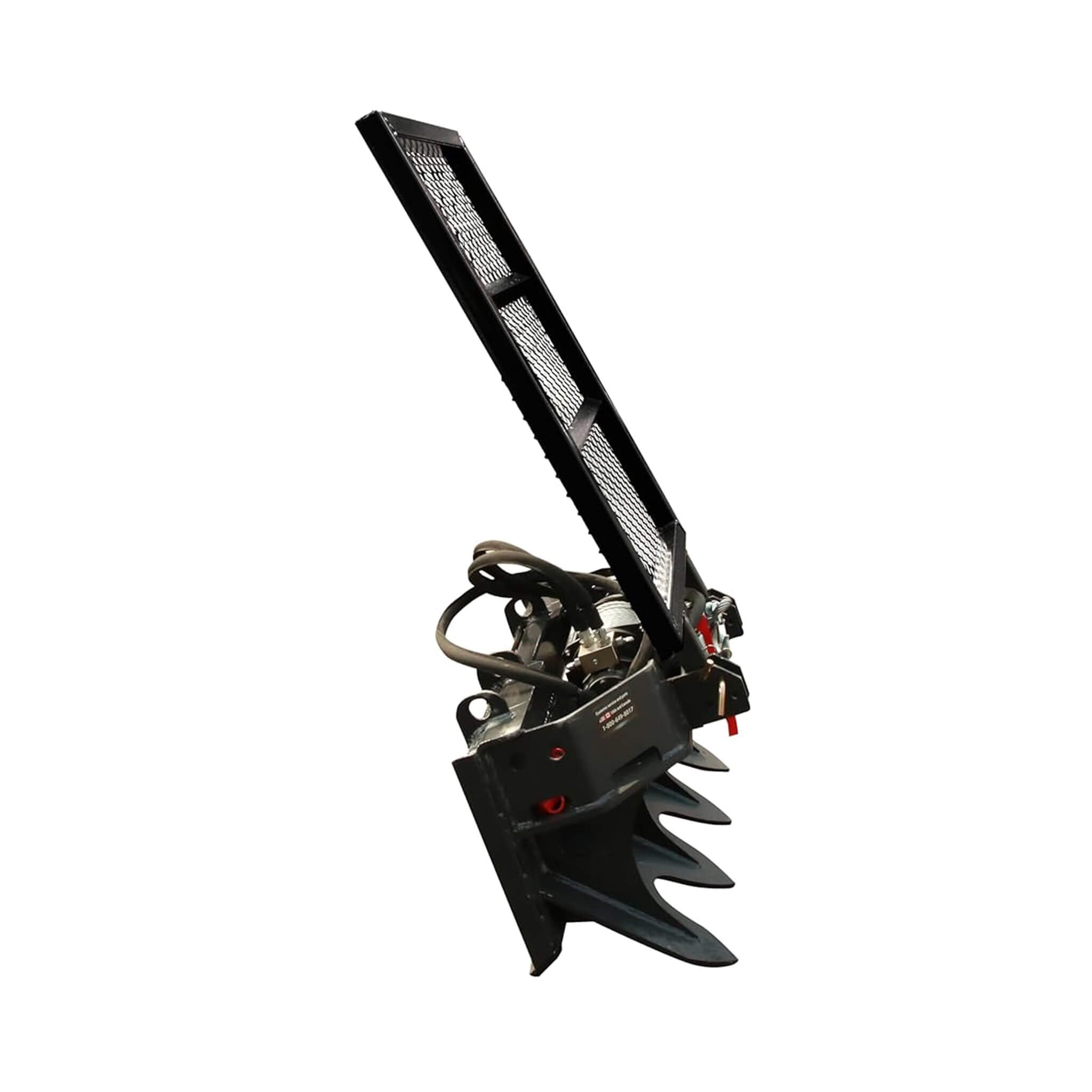 Heavy-Duty 7.5T Forestry Logging Winch Skid Steer Attachment With 100FT Steel Cable (SAK63902)