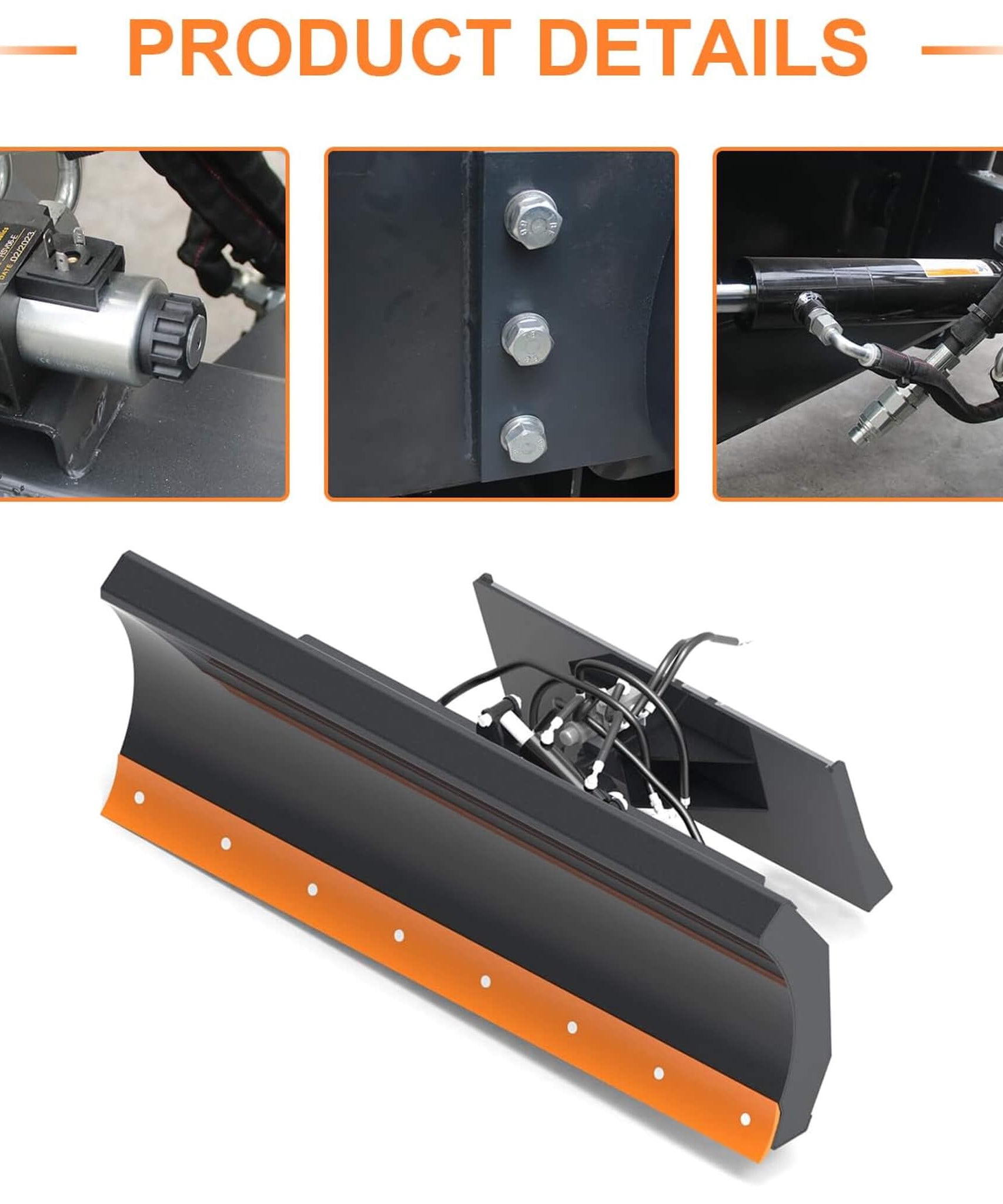 Heavy-Duty 84-Inch 6-Way Skid Steer Dozer Blade Attachment (SAK17862)