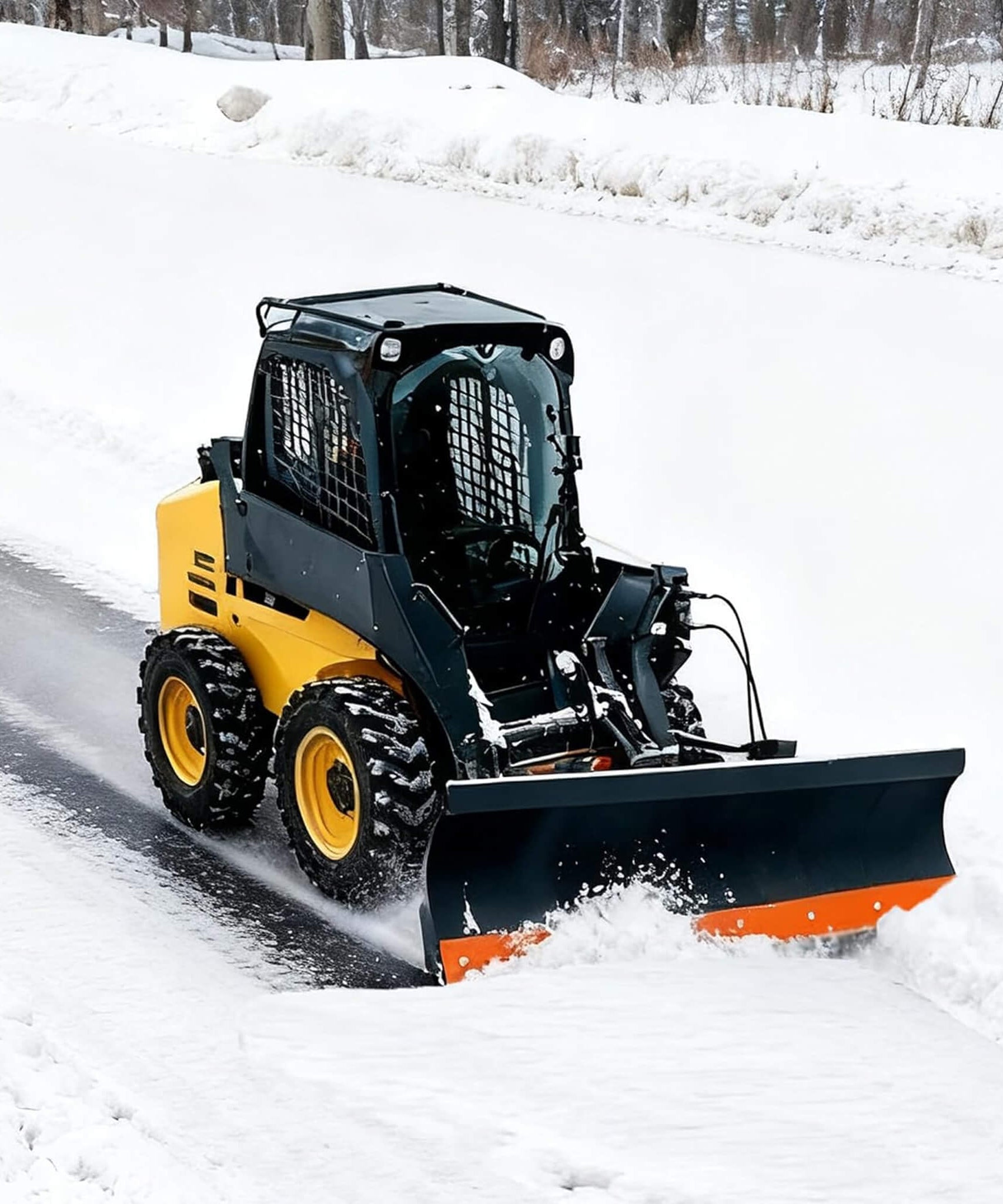 Heavy-Duty 84-Inch 6-Way Skid Steer Dozer Blade Attachment (SAK17862)