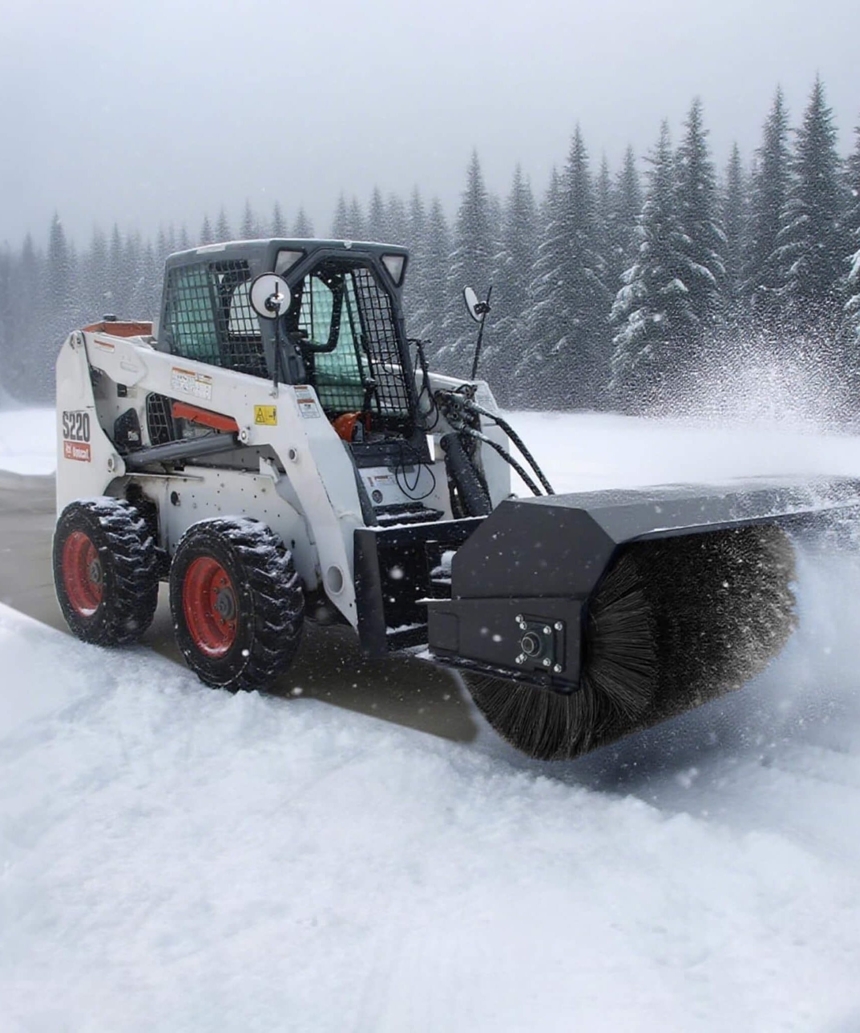 Heavy-Duty 84-Inch Snow Blower Angle Broom Skid Steer Attachment (SAK72195)