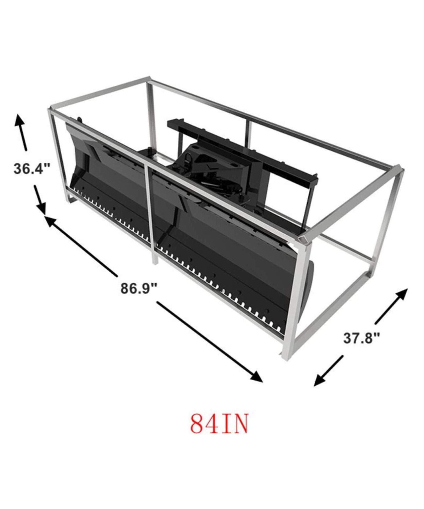 Heavy-Duty 84-Inch Snow Plow Attachment With Dozer Blade (SAK55703)