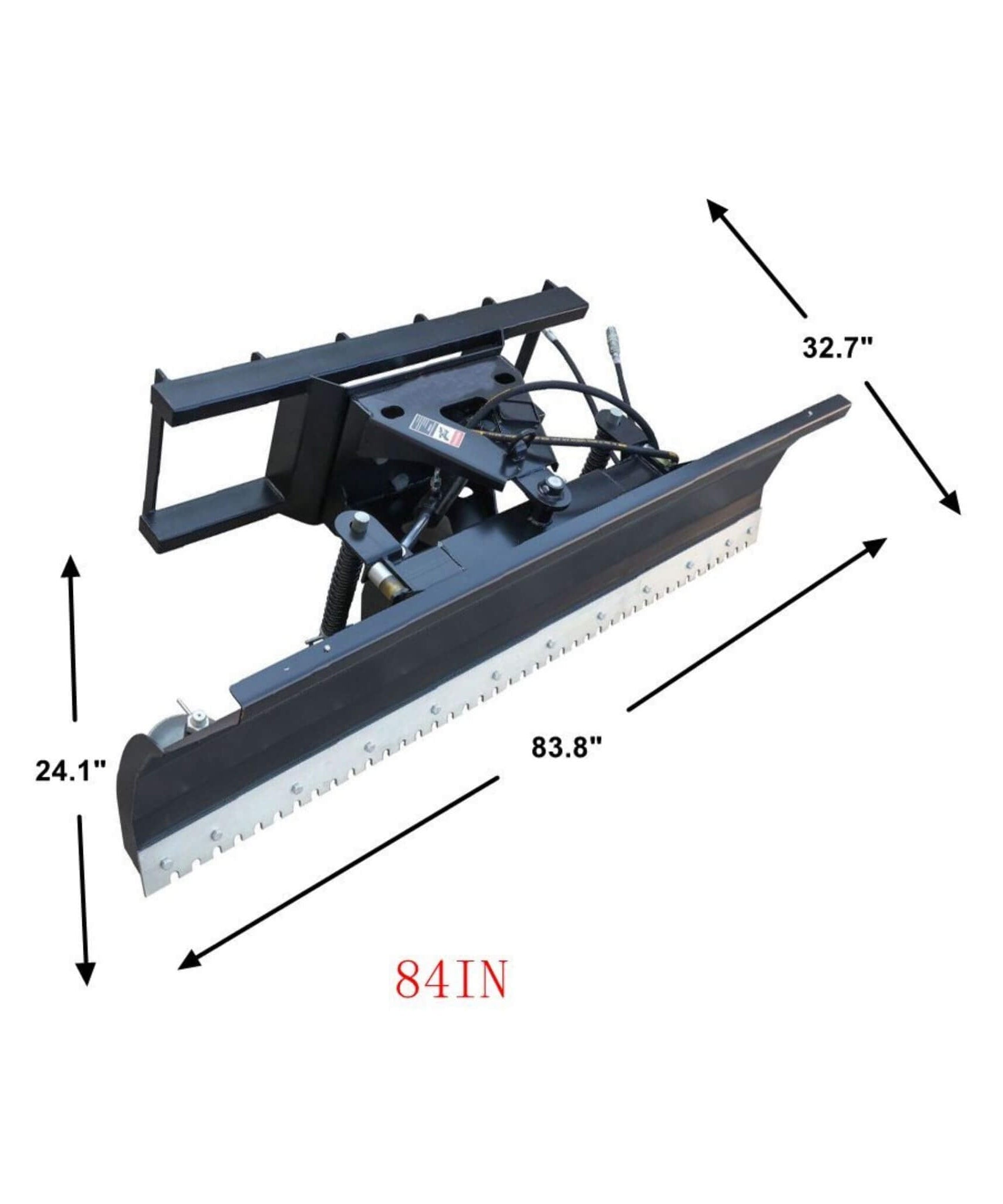Heavy-Duty 84-Inch Snow Plow Attachment With Dozer Blade (SAK55703)