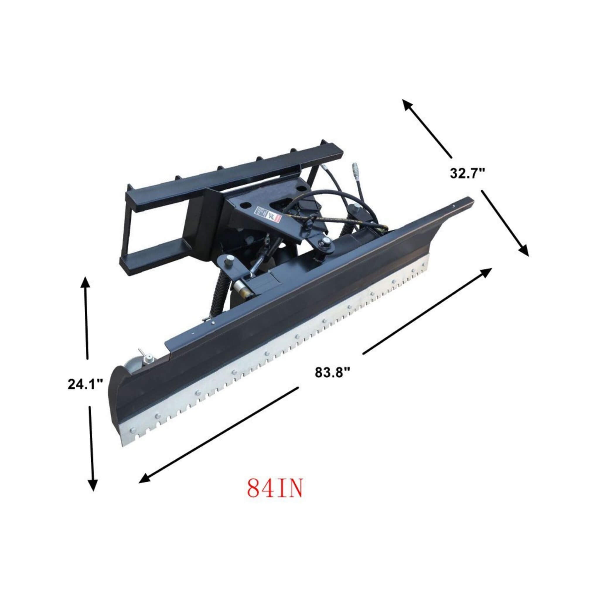 Heavy-Duty 84-Inch Snow Plow Attachment With Dozer Blade (SAK55703)