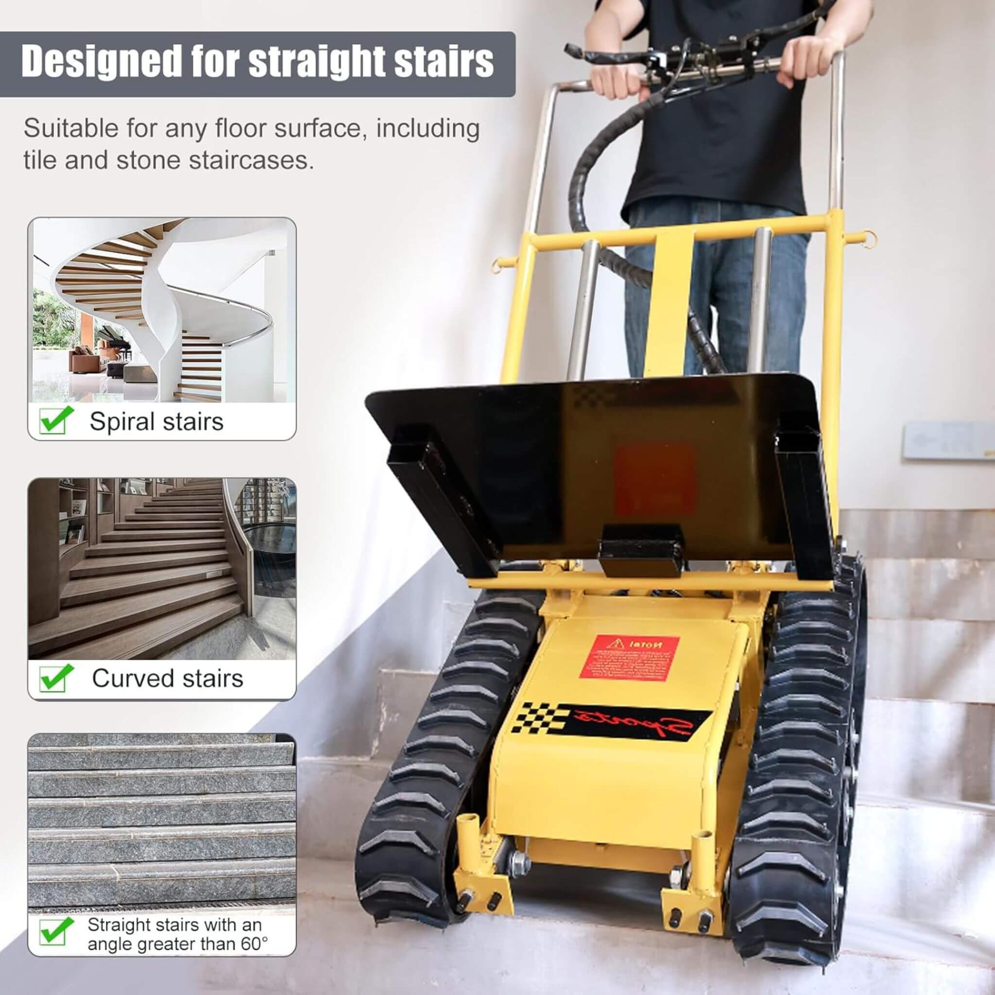 Heavy-Duty 880 LBS Foldable Electric Stair Climbing Dolly Hand Trucks (SAK31497)