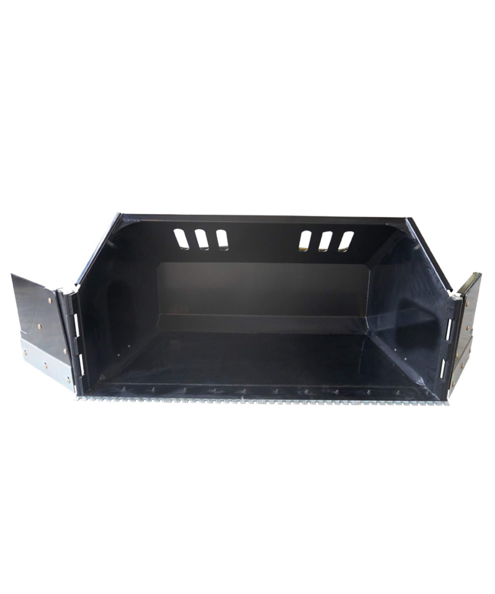 Heavy-Duty 89-Inch Snow Bucket Skid Steer Attachment With Swing Doors (SAK48371)