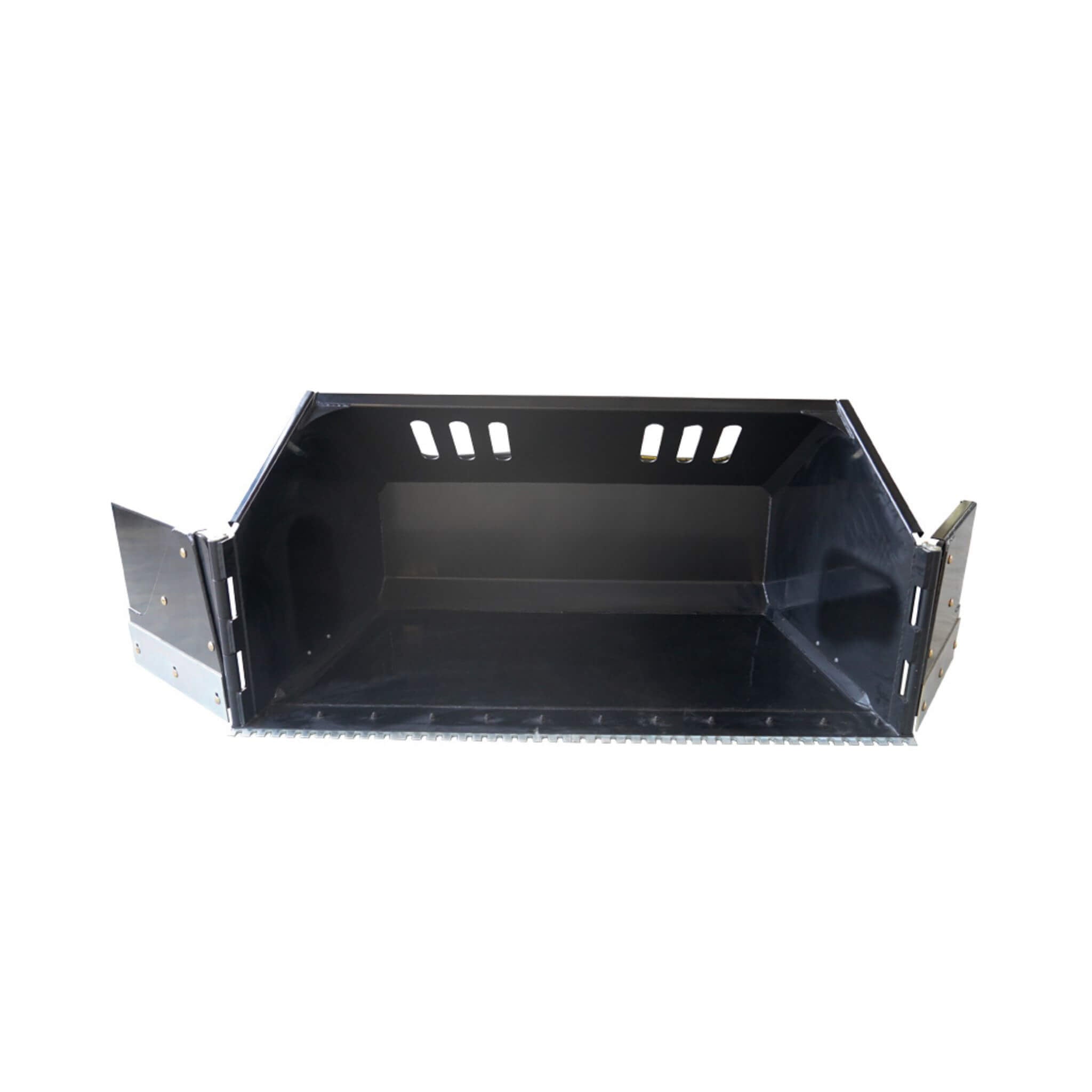 Heavy-Duty 89-Inch Snow Bucket Skid Steer Attachment With Swing Doors (SAK48371)