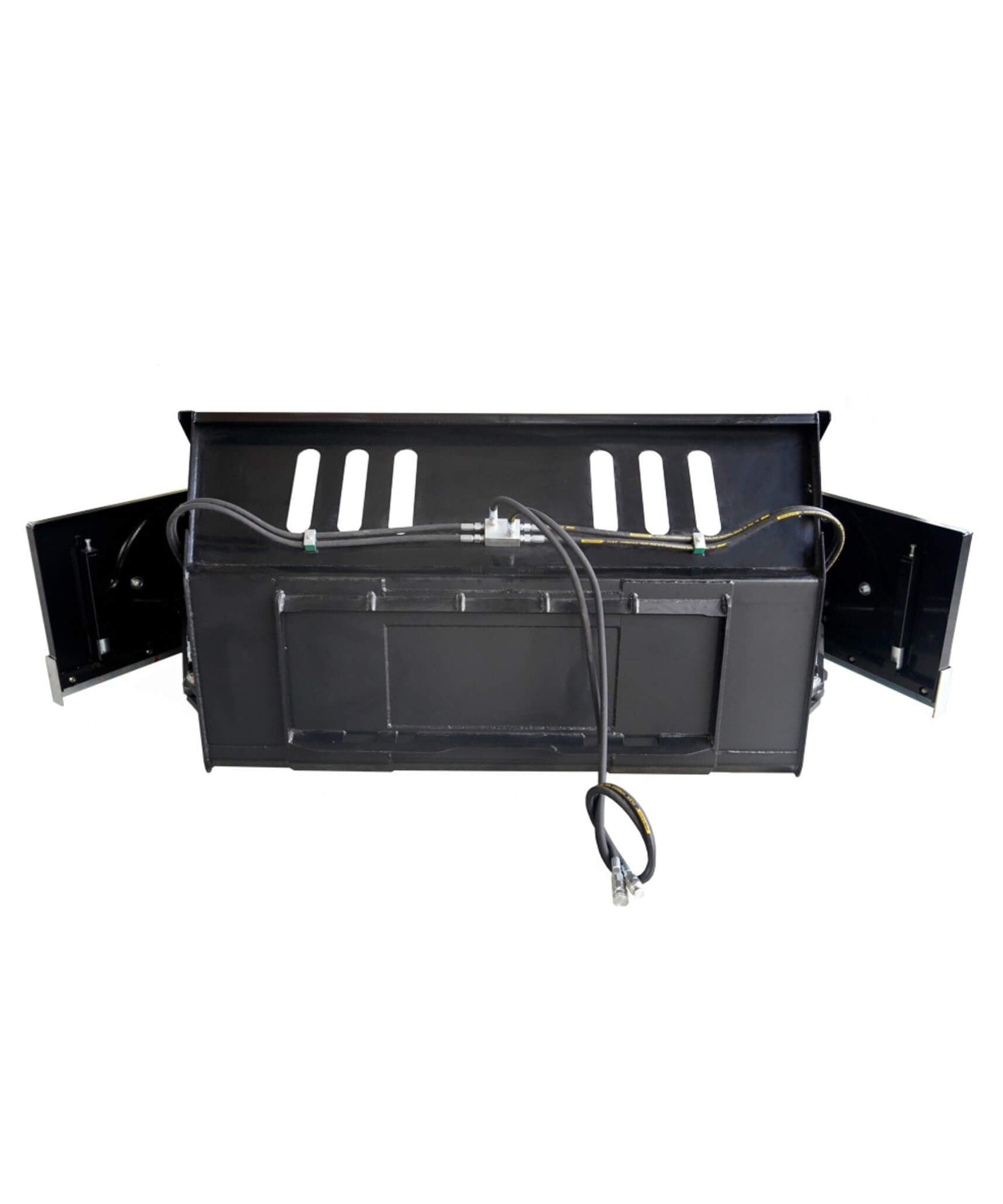 Heavy-Duty 89-Inch Snow Bucket Skid Steer Attachment With Swing Doors (SAK48371)