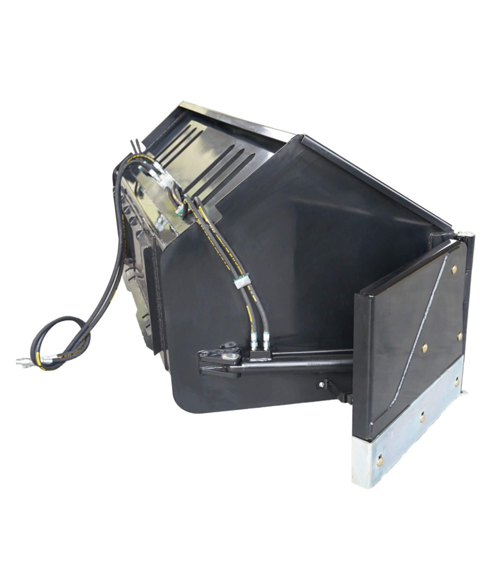 Heavy-Duty 89-Inch Snow Bucket Skid Steer Attachment With Swing Doors (SAK48371)