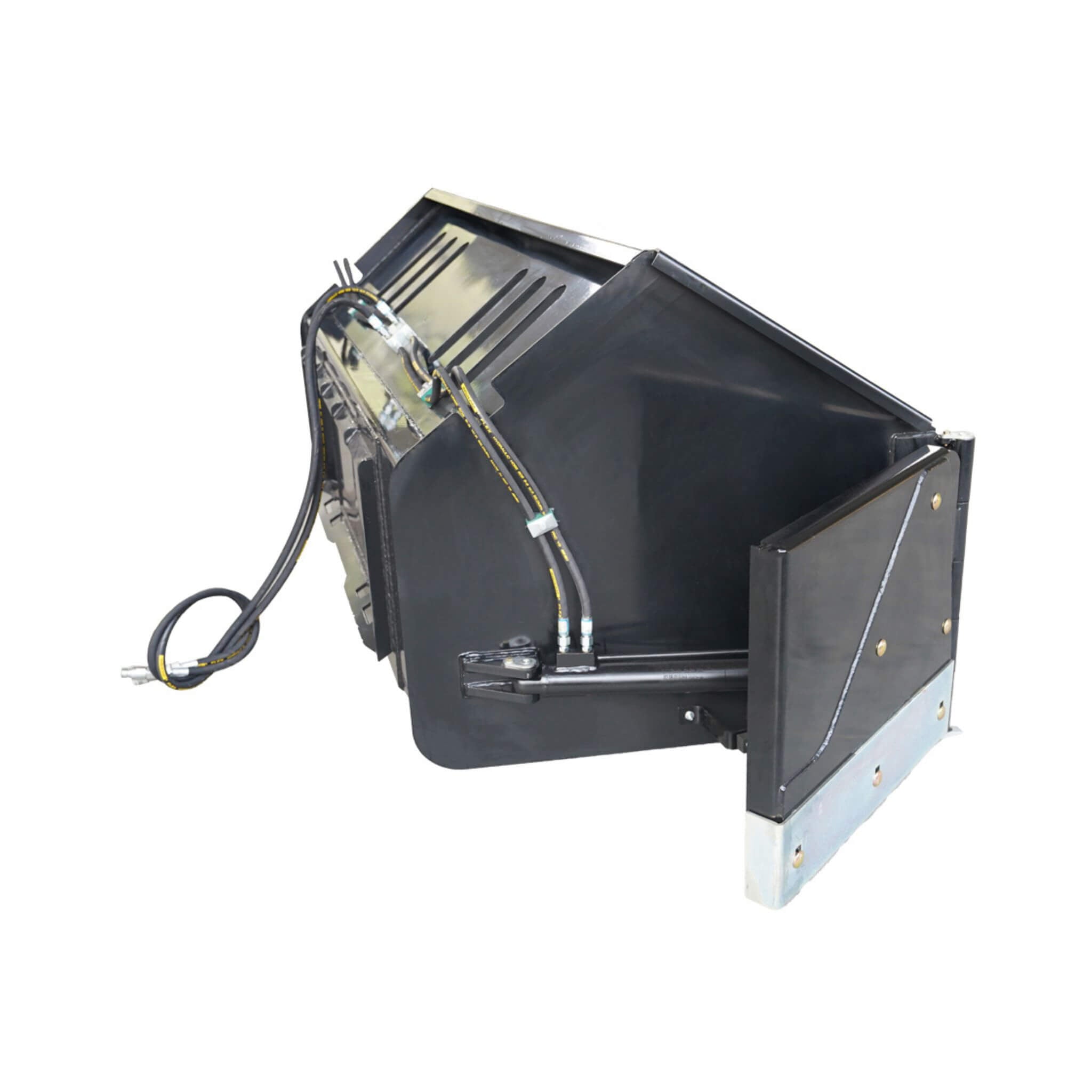 Heavy-Duty 89-Inch Snow Bucket Skid Steer Attachment With Swing Doors (SAK48371)