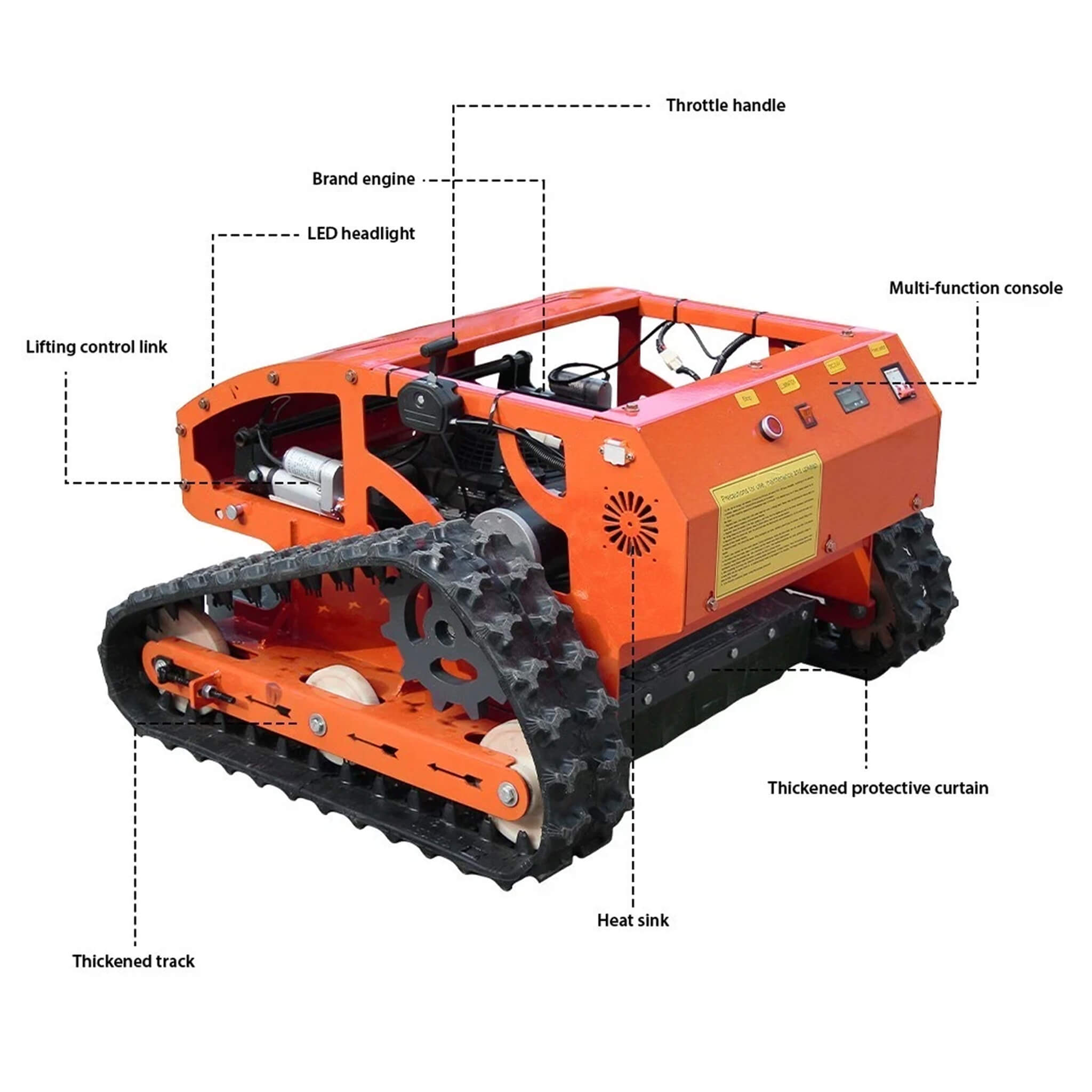 Heavy-Duty 9HP Commercial Remote-Controlled Gasoline-Powered Mower (SAK92146)