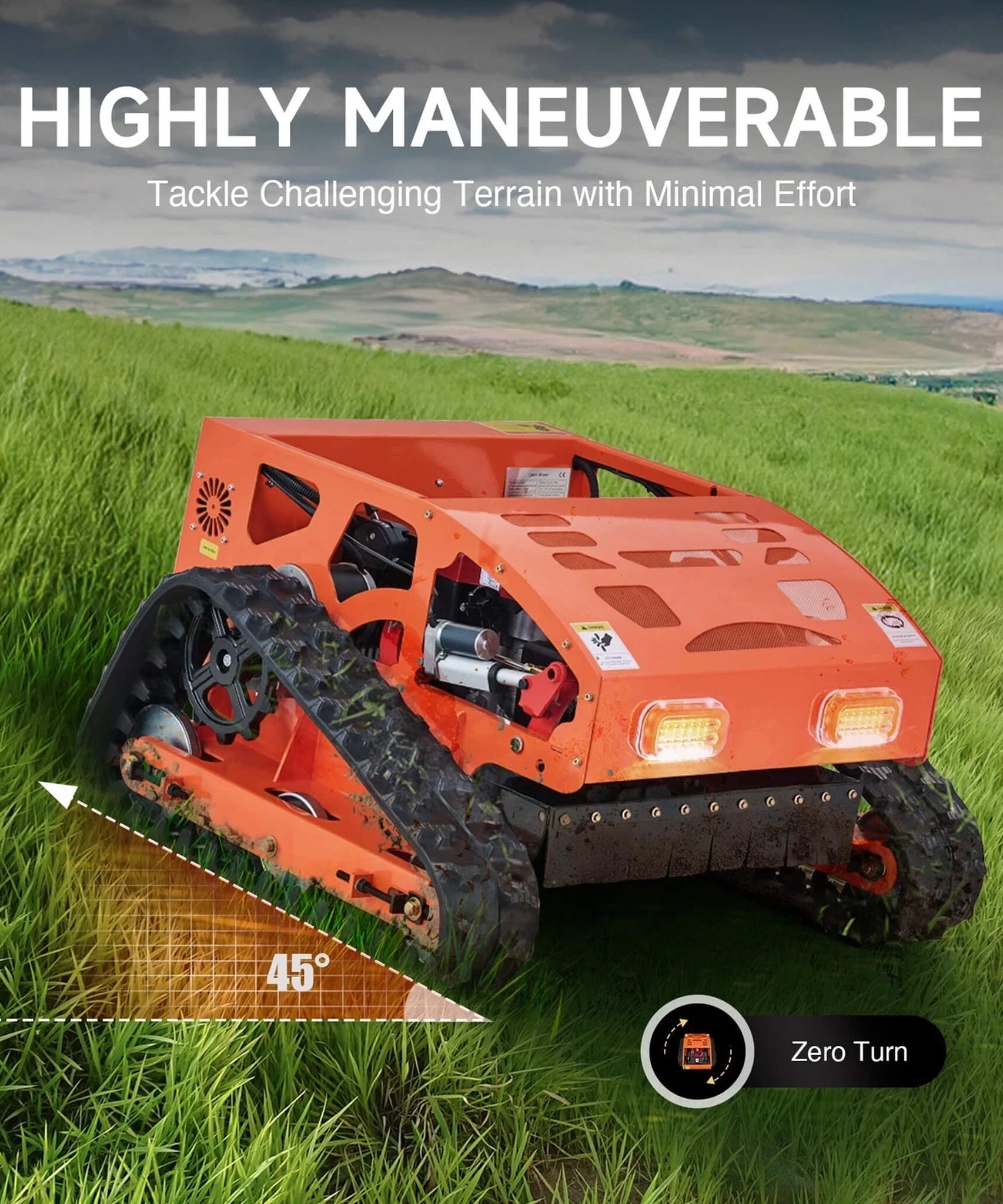 Heavy-Duty 9HP Commercial Remote-Controlled Gasoline-Powered Mower (SAK92146)
