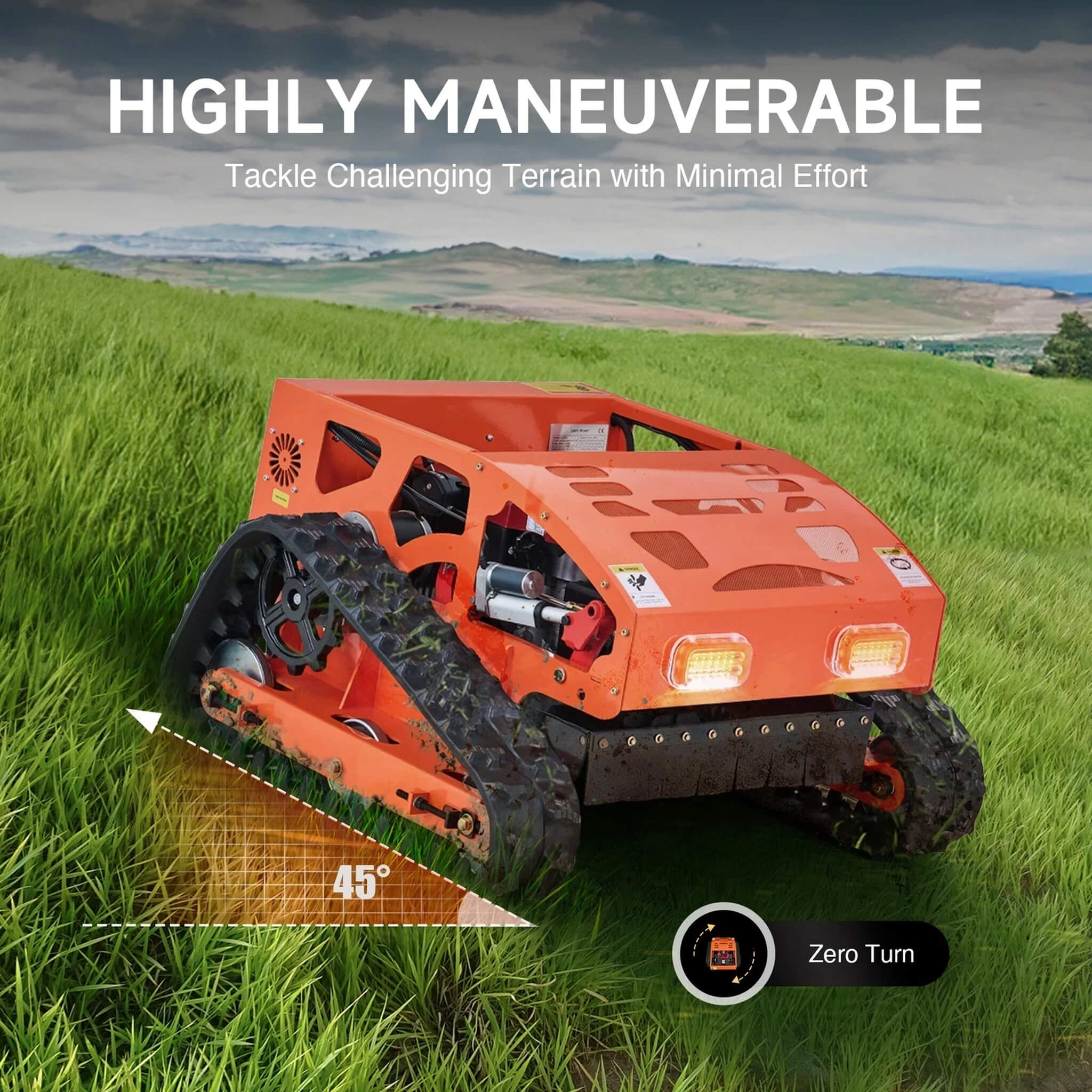 Heavy-Duty 9HP Commercial Remote-Controlled Gasoline-Powered Mower (SAK92146)