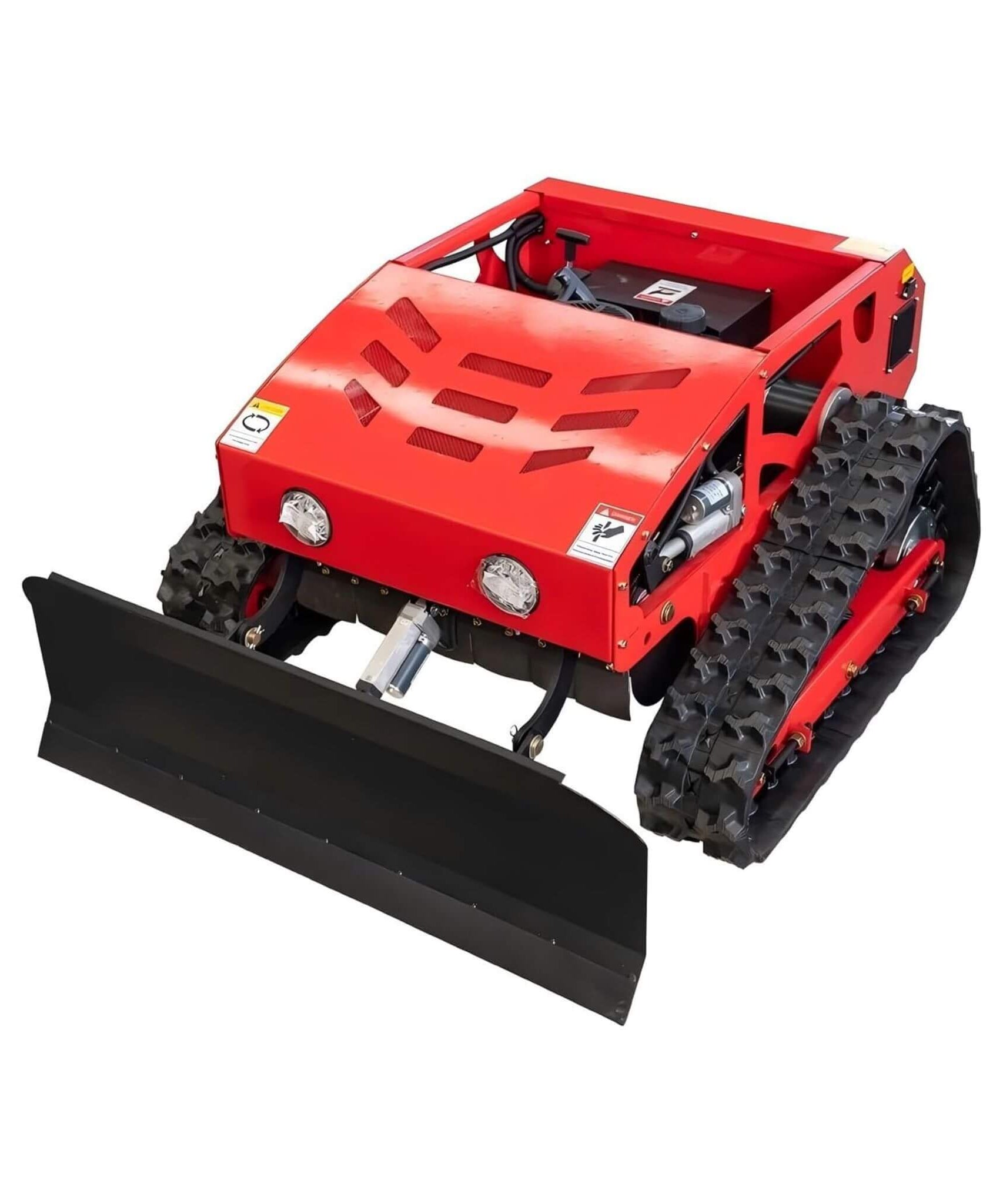 Heavy-Duty 9HP Commercial Remote-Controlled Oil-Electric Hybrid Track Drive With Plow (SAK76425)