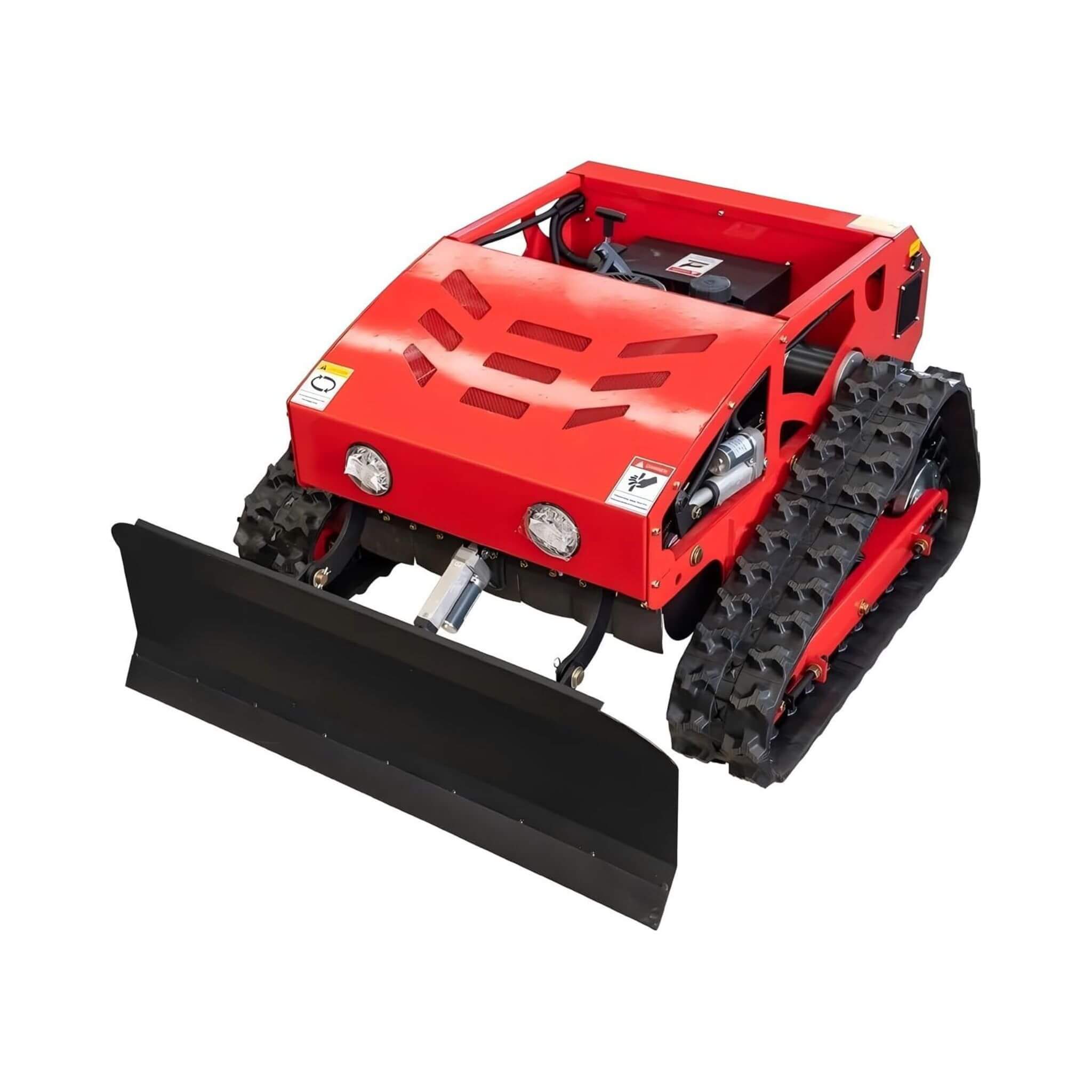 Heavy-Duty 9HP Commercial Remote-Controlled Oil-Electric Hybrid Track Drive With Plow (SAK76425)