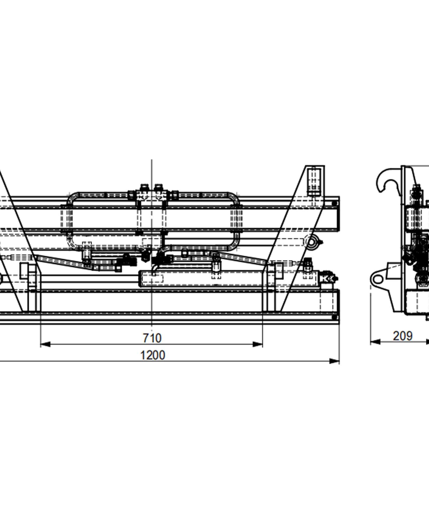 Heavy-Duty Adjustable Fork Carriage Skid Steer Attachment (SAK15904)