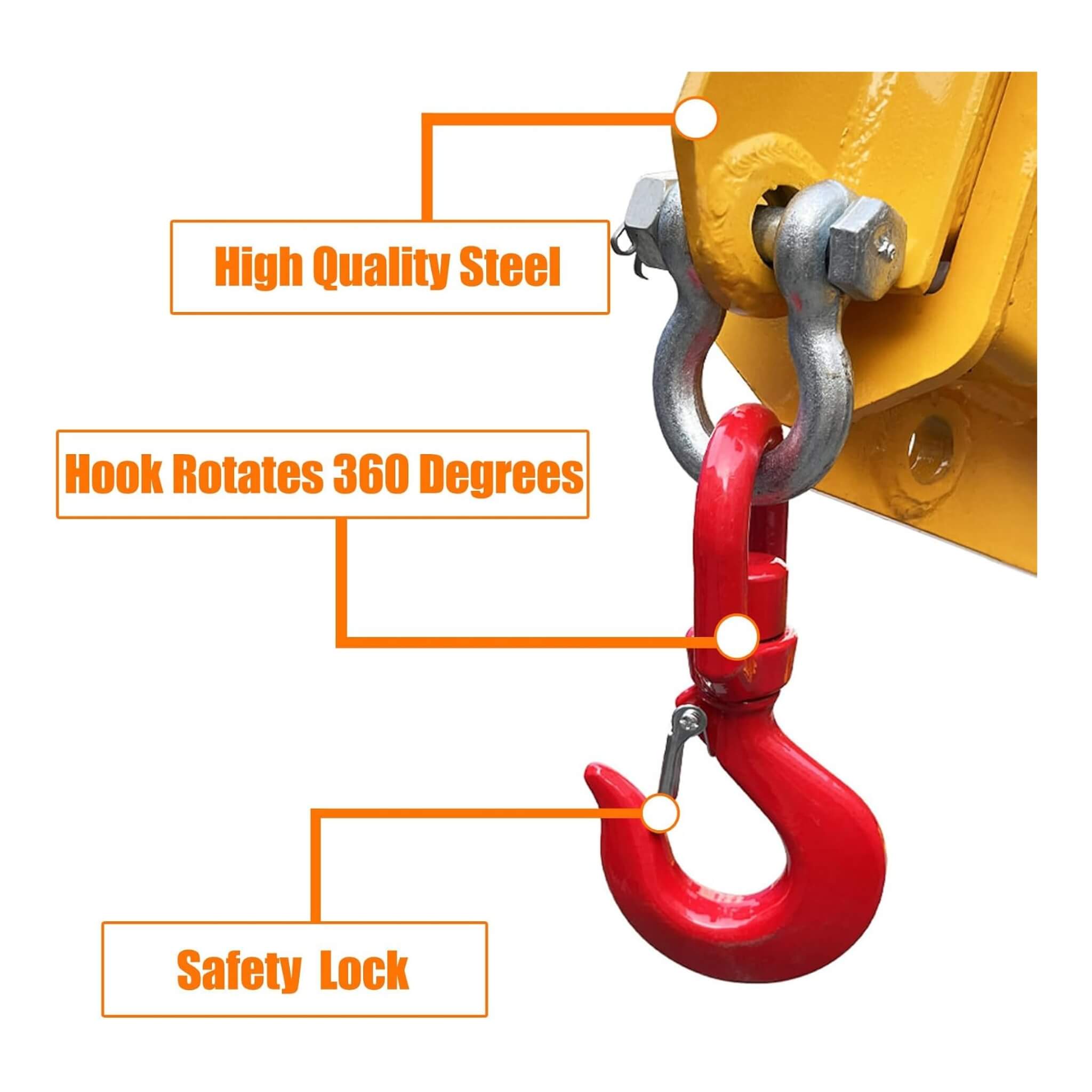 Heavy-Duty Adjustable Telescopic Forklift Jib Boom Crane (SAK36581)