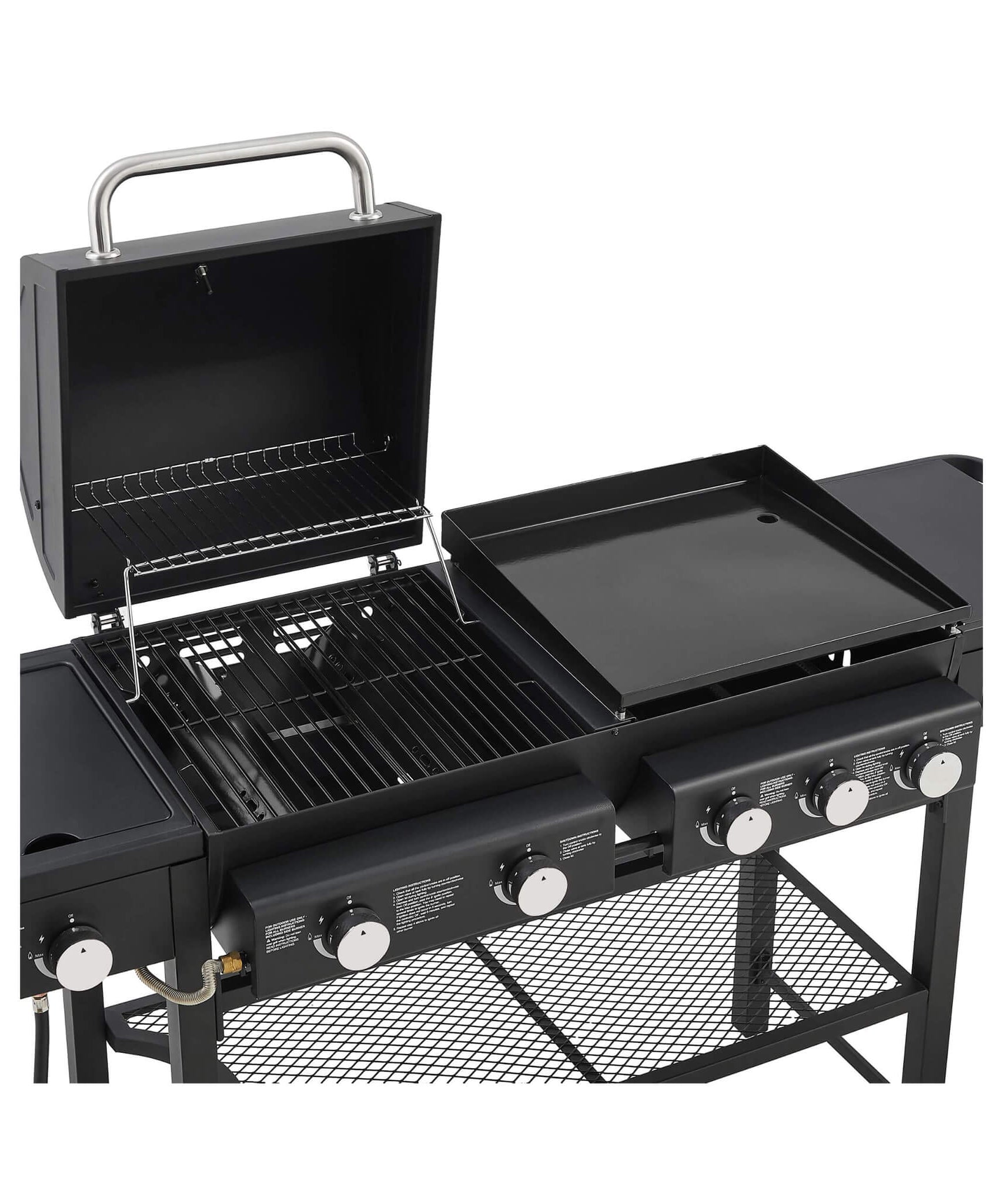 Castelle Flame Heavy-Duty All-In-One Outdoor 5-Burner 56K BTU Liquid Propane Grill (SAK57124)